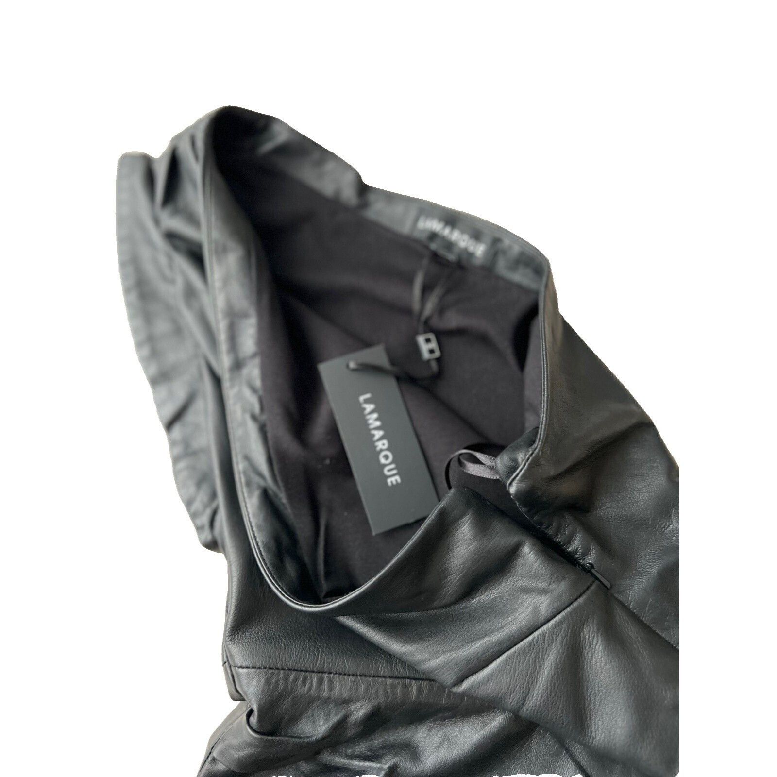 LAMARQUE LAMARQUE x Revolve Corey Leather Mini Dress Black ( XS ) Size XS / US 0-2 / IT 36-38 - 5 Thumbnail