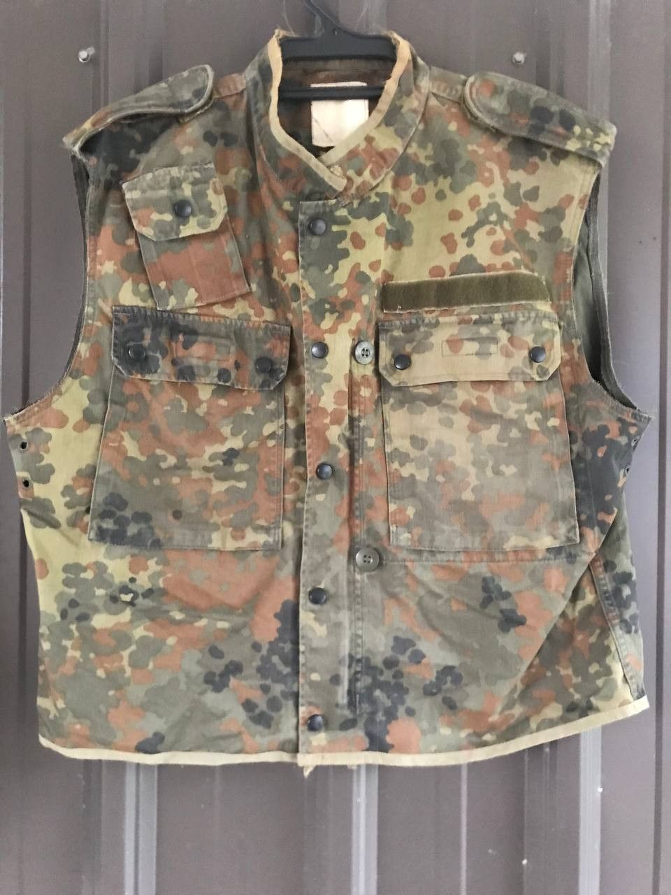 Vintage Vintage German Military Flecktarn Camouflage Vest Size US M / EU 48-50 / 2 - 1 Thumbnail
