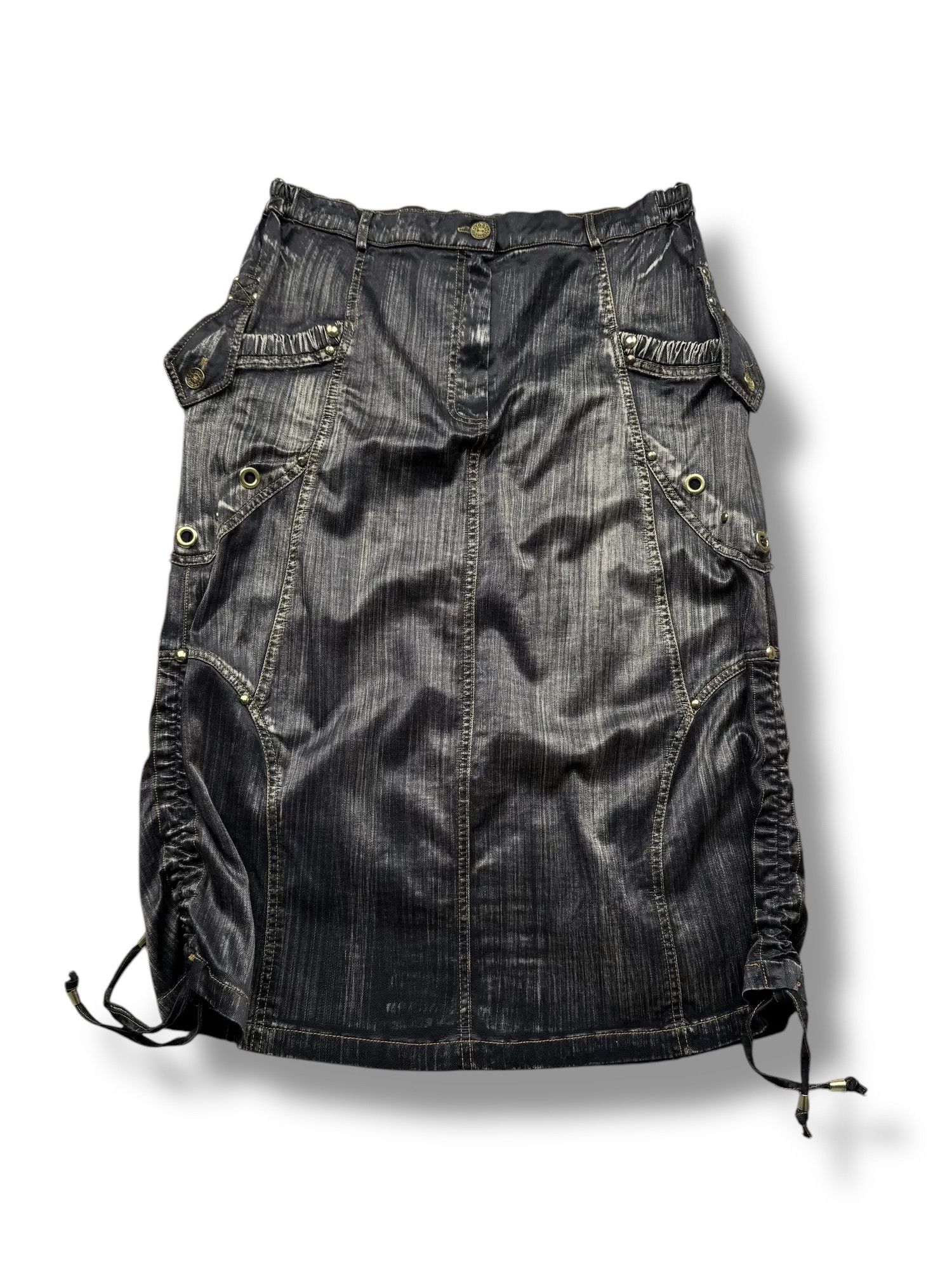 Vintage Faded Effect Bondage Skirt From The 90s(V334) Size 32" / US 10 / IT 46 - 1 Thumbnail