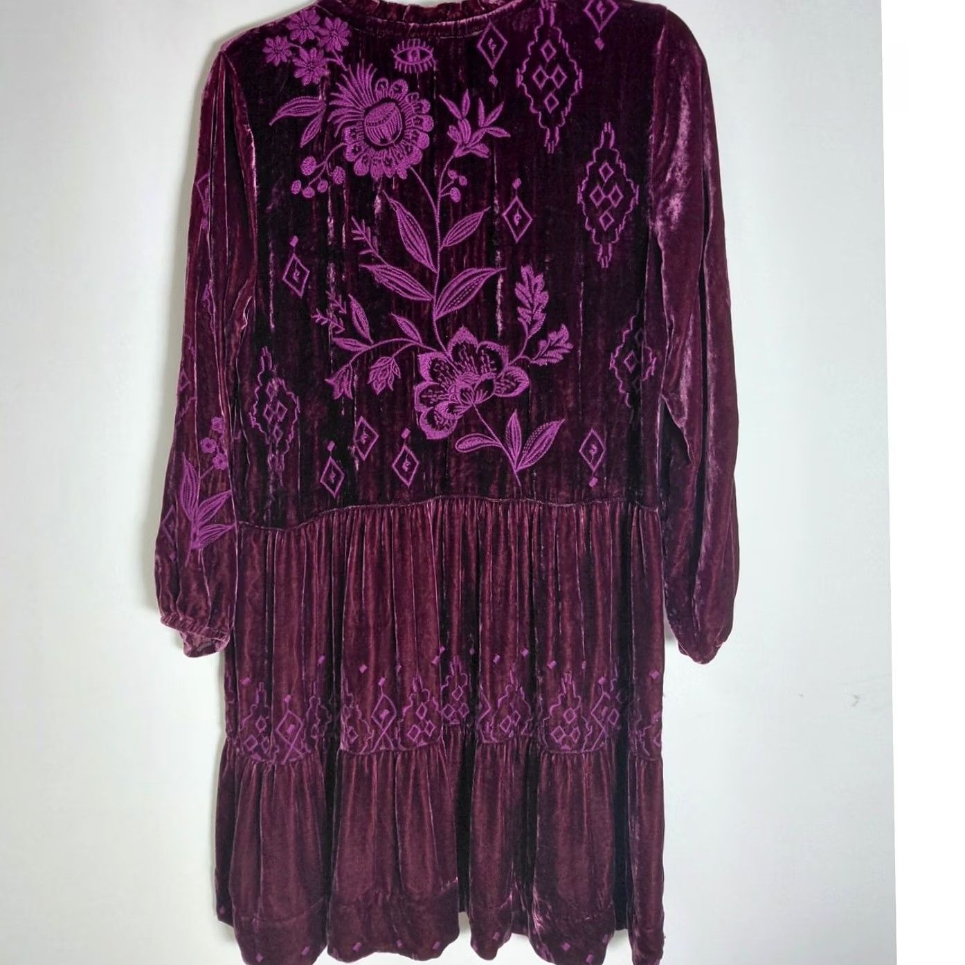 Johnny Was Johnny Was Los Angeles Purple Knit V-Neck Dress S Size S / US 4 / IT 40 - 2 Thumbnail