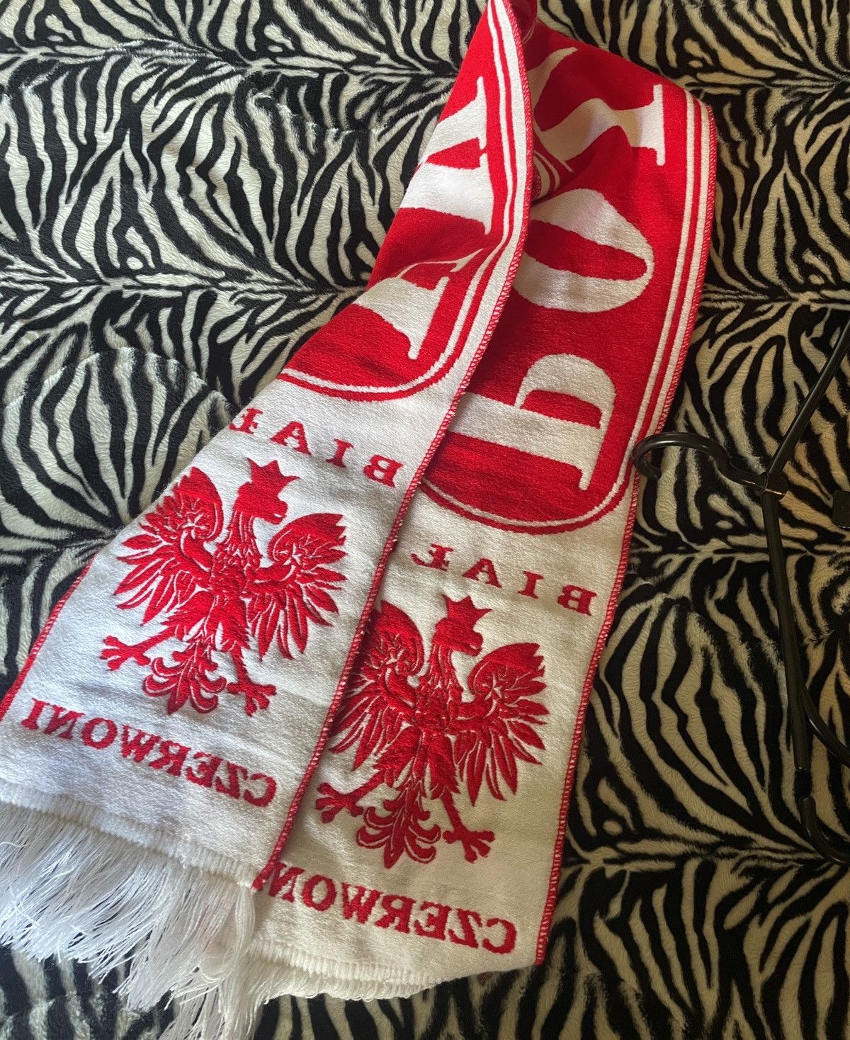 Other Vintage Poland National Team Bialo Czerwoni Football Scarf Size ONE SIZE - 5 Thumbnail
