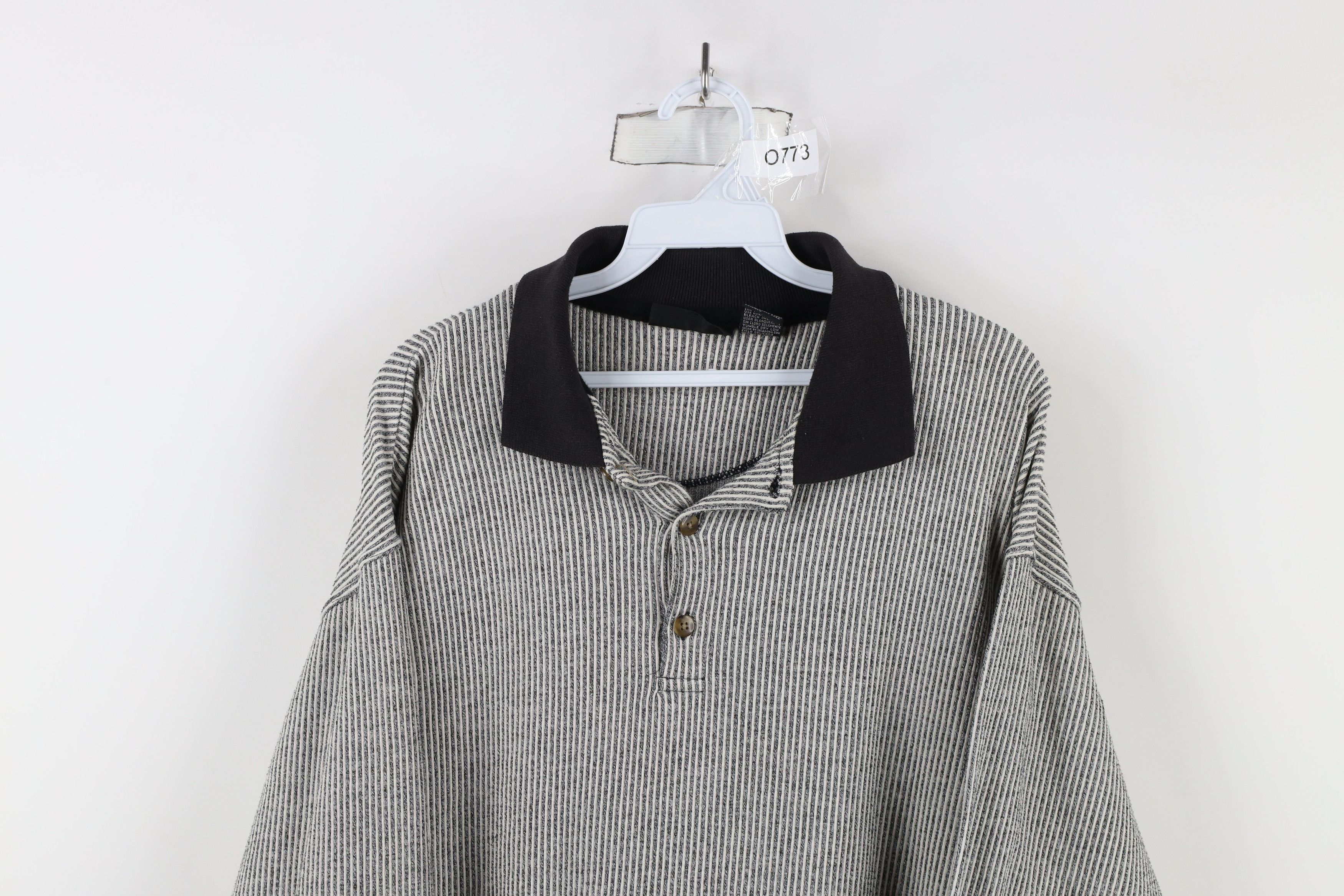 Vintage Vintage 90s Streetwear Knit Long Sleeve Rugby Polo Shirt Size US XL / EU 56 / 4 - 2 Thumbnail