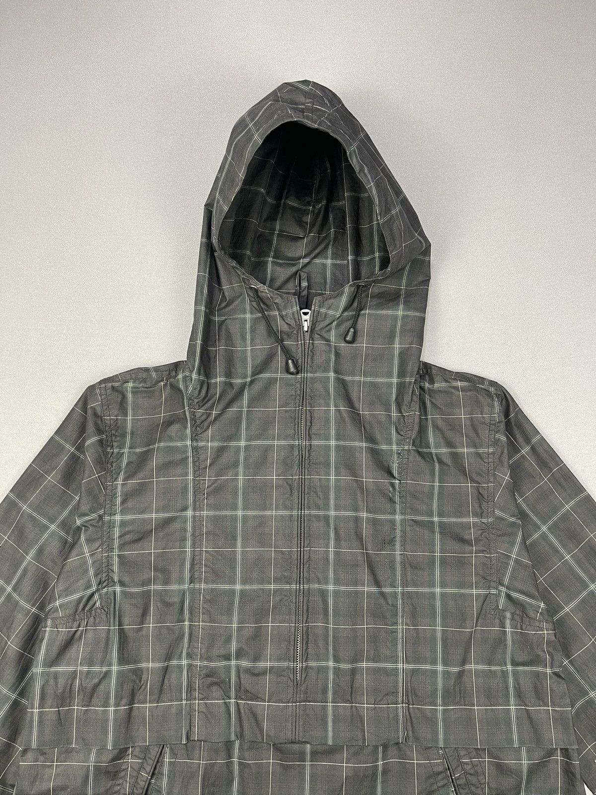 OMNIGOD Vintage OMNIGOD ANORAK Checkered Half Zipper Raincoat Size US M / EU 48-50 / 2 - 3 Thumbnail