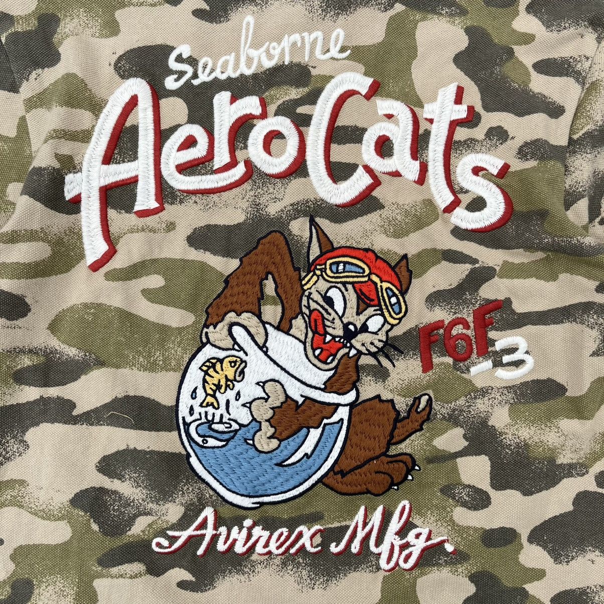 Avirex Avirex Mfg USA Camo Polo T Shirt Aero Cats Military Army Size US S / EU 44-46 / 1 - 9 Thumbnail