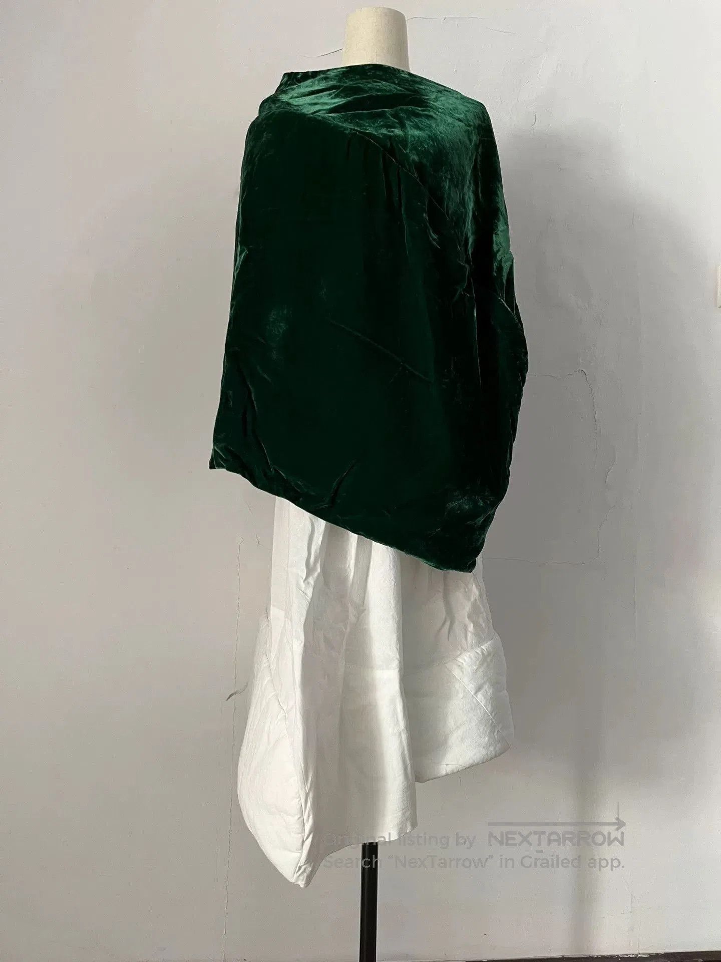 Rei Kawakubo Comme des Garcons 1996FW Green Velvet Skirt. Size 28" / US 6 / IT 42 - 3 Thumbnail