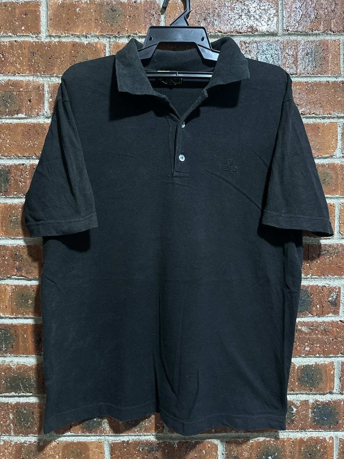 Fendi Vintage Fendi Polos Faded Tee Size US L / EU 52-54 / 3 - 1 Thumbnail
