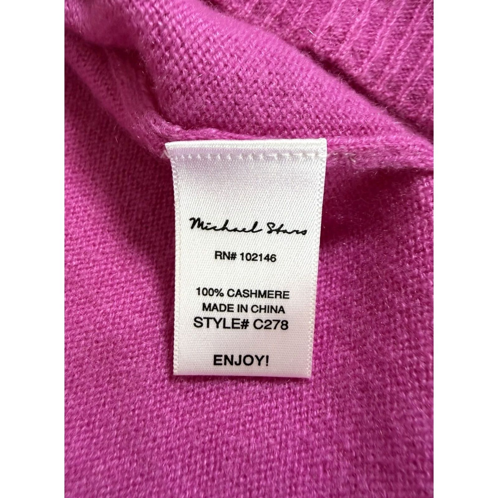 Michael Stars VINTAGE? No. Michael Stars Pink Cashmere V-Neck Pullover Sweater XS Women Long Sleeve Pullover Shirt? Size XS / US 0-2 / IT 36-38 - 6 Thumbnail