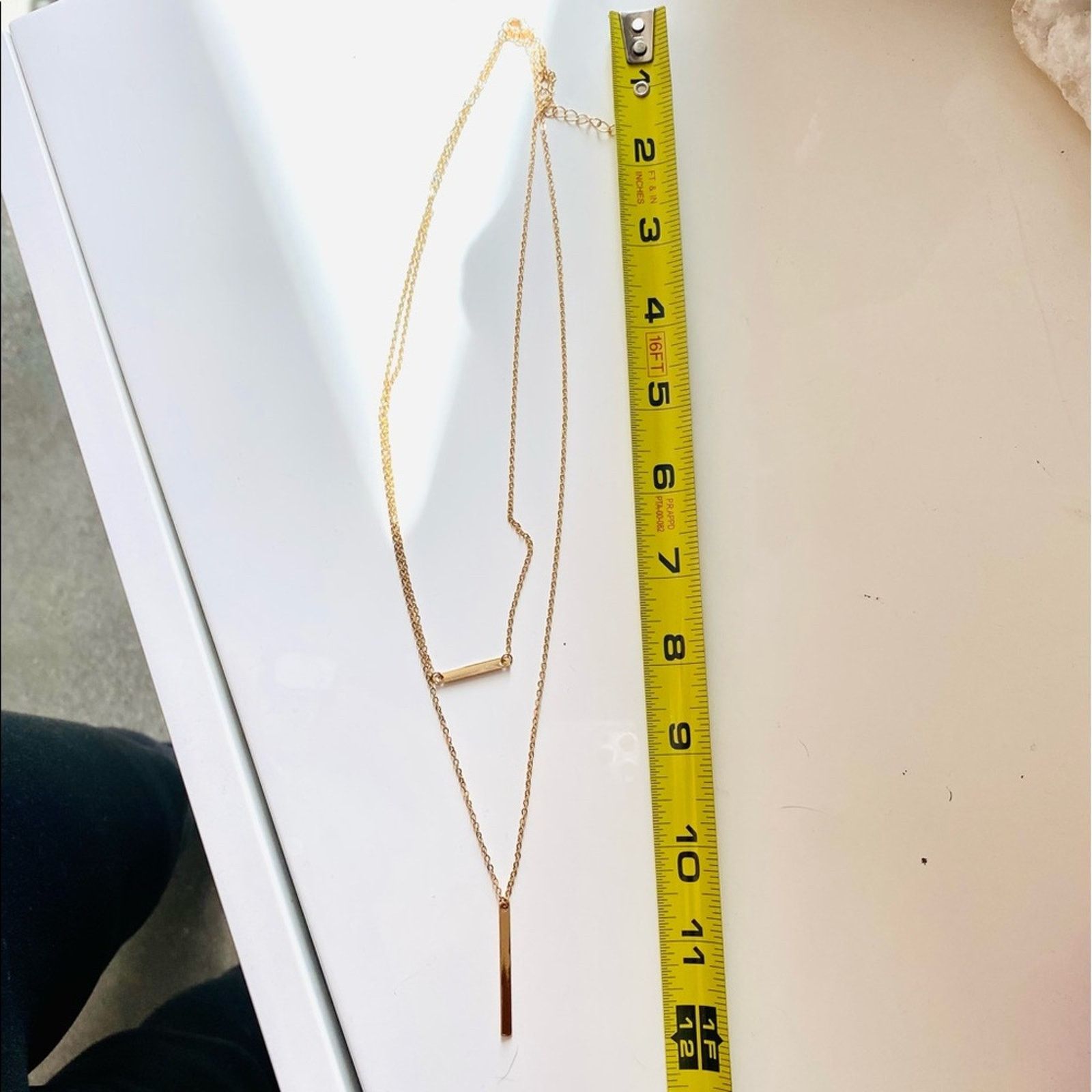 Nordstrom NEW NORDSTROM REVOLVE Gold Bar Multi Choker Necklace Jewelry Size ONE SIZE - 3 Thumbnail