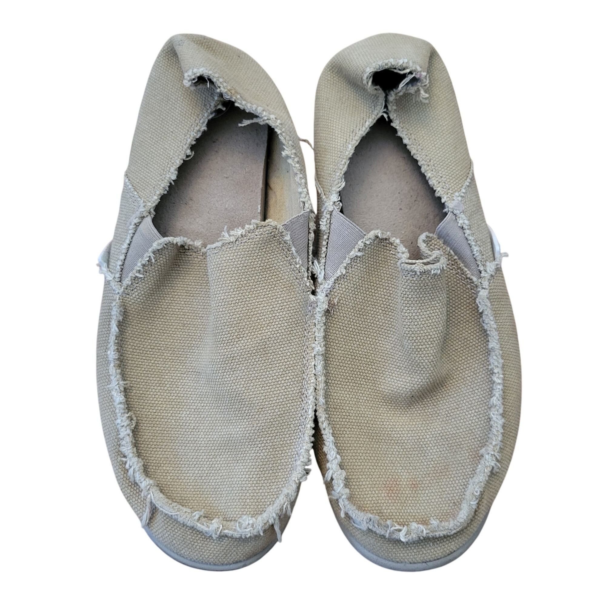 Crocs Crocs Canvas Slip On Shoes 8 Beige SANTA CRUZ Vacation  display picture 2