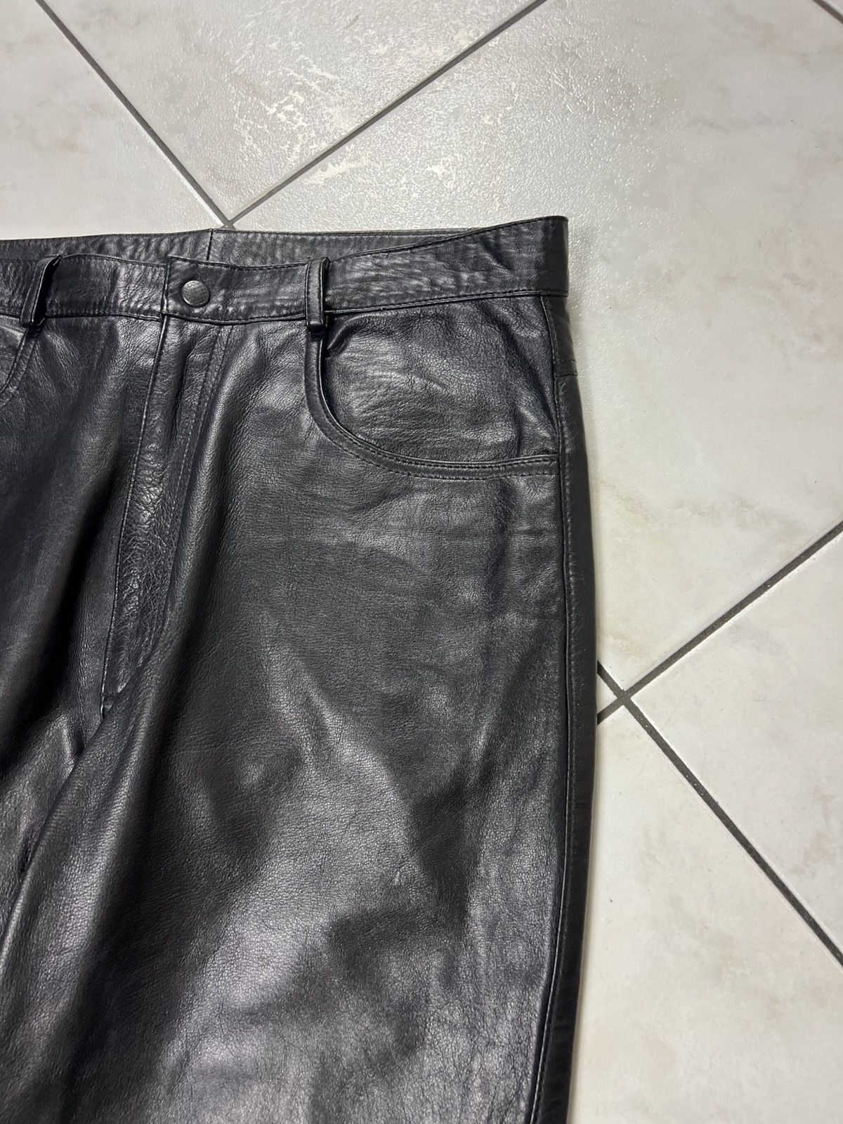 Genuine Leather Vintage genuine leather black opium casual pants trousers Size US 36 / EU 52 - 6 Thumbnail