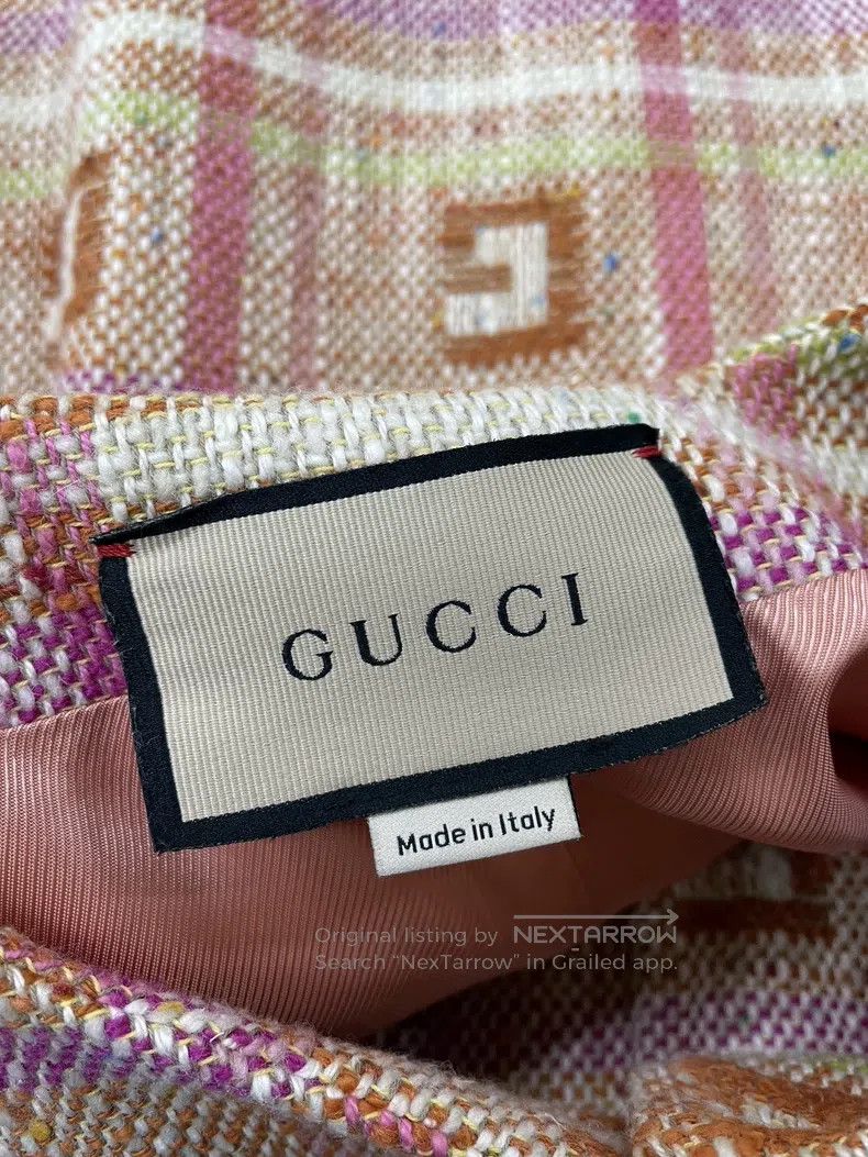 Gucci Gucci Colourful tweed plaid full logo jacket Size S / US 4 / IT 40 - 4 Thumbnail