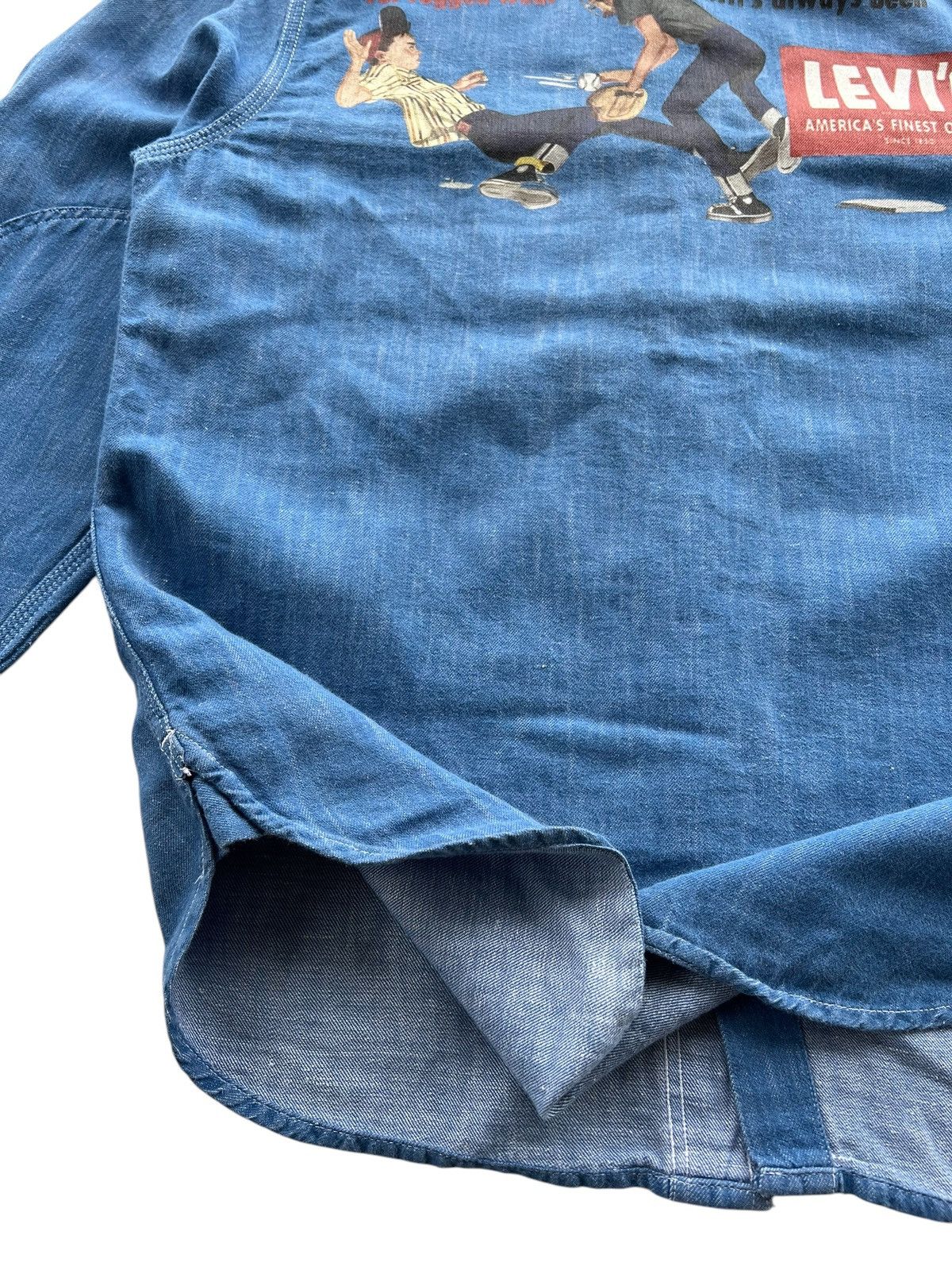 Levi's × Levi's Made & Crafted × Levi's Vintage Clothing 🔥Levi's Amerca’s Finest Overall Big Logo Western Shirt Denim Size US XS / EU 42 / 0 - 21 Thumbnail