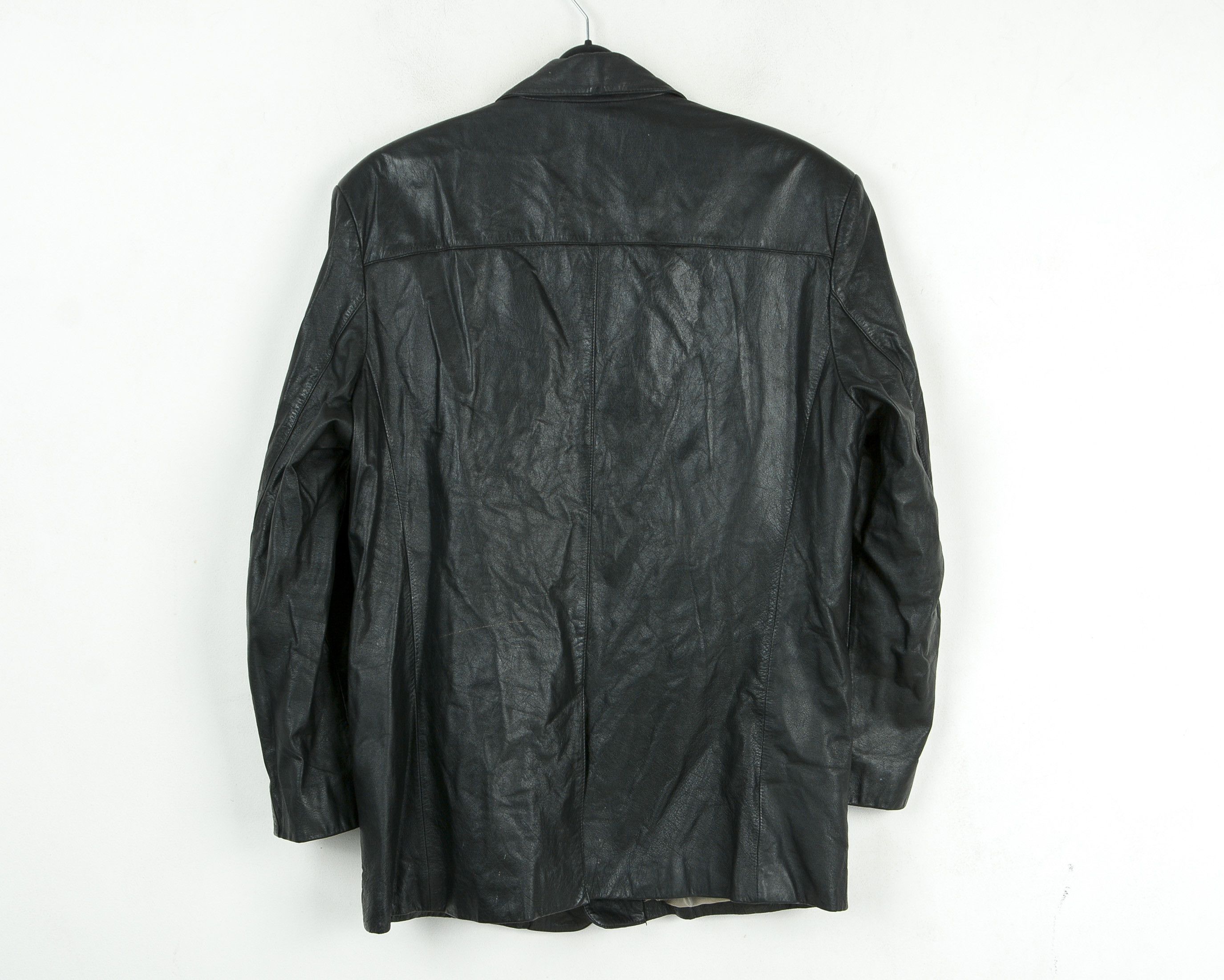 Band Tees × Vintage ROCK'N BLUE Genuine Leather EU 52 Over Coat Jacket Blazer Size US L / EU 52-54 / 3 - 8 Thumbnail