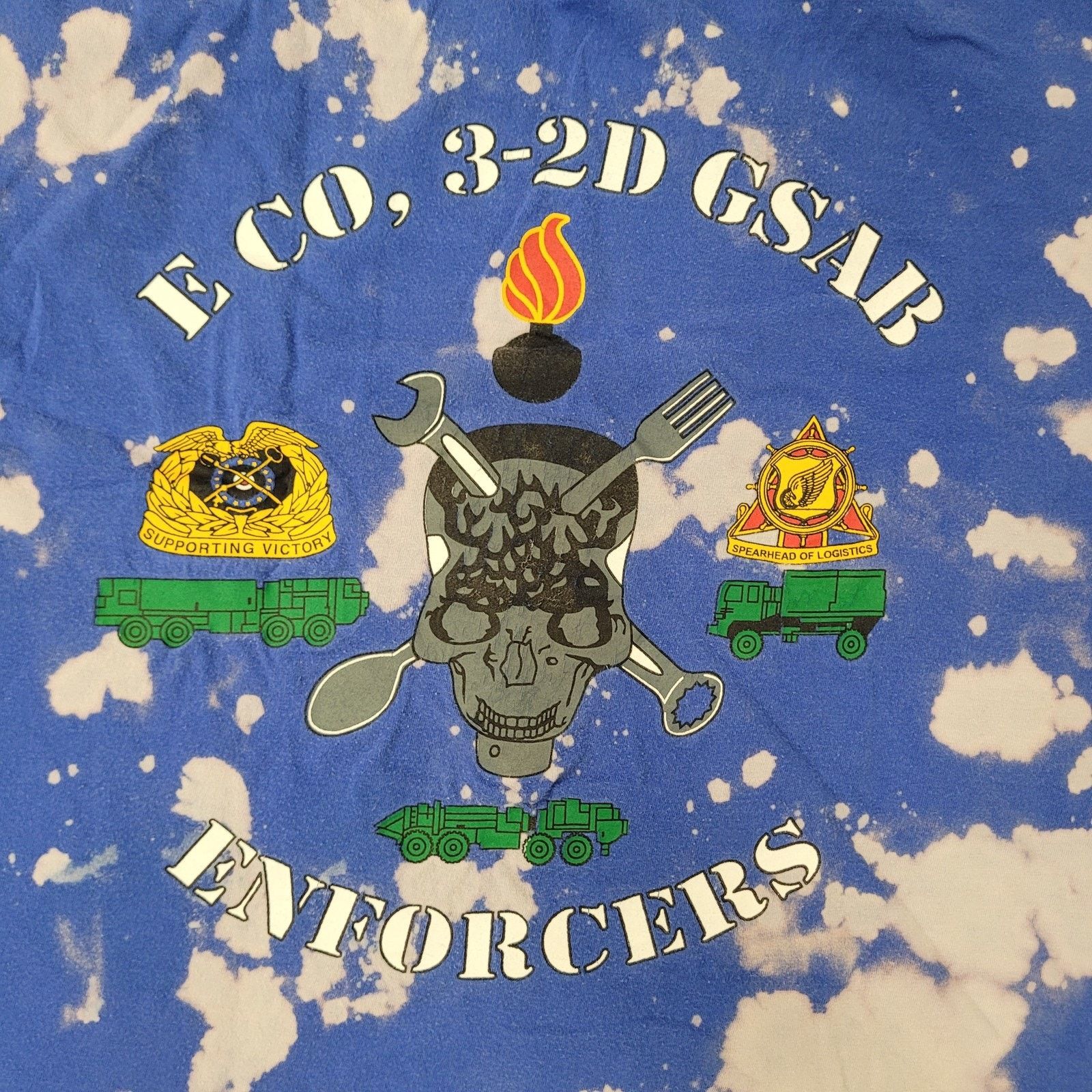 Vintage Vintage GSAB Enforces Battalion Bleached Shirt L 22x24 Crop Size US L / EU 52-54 / 3 - 7 Thumbnail