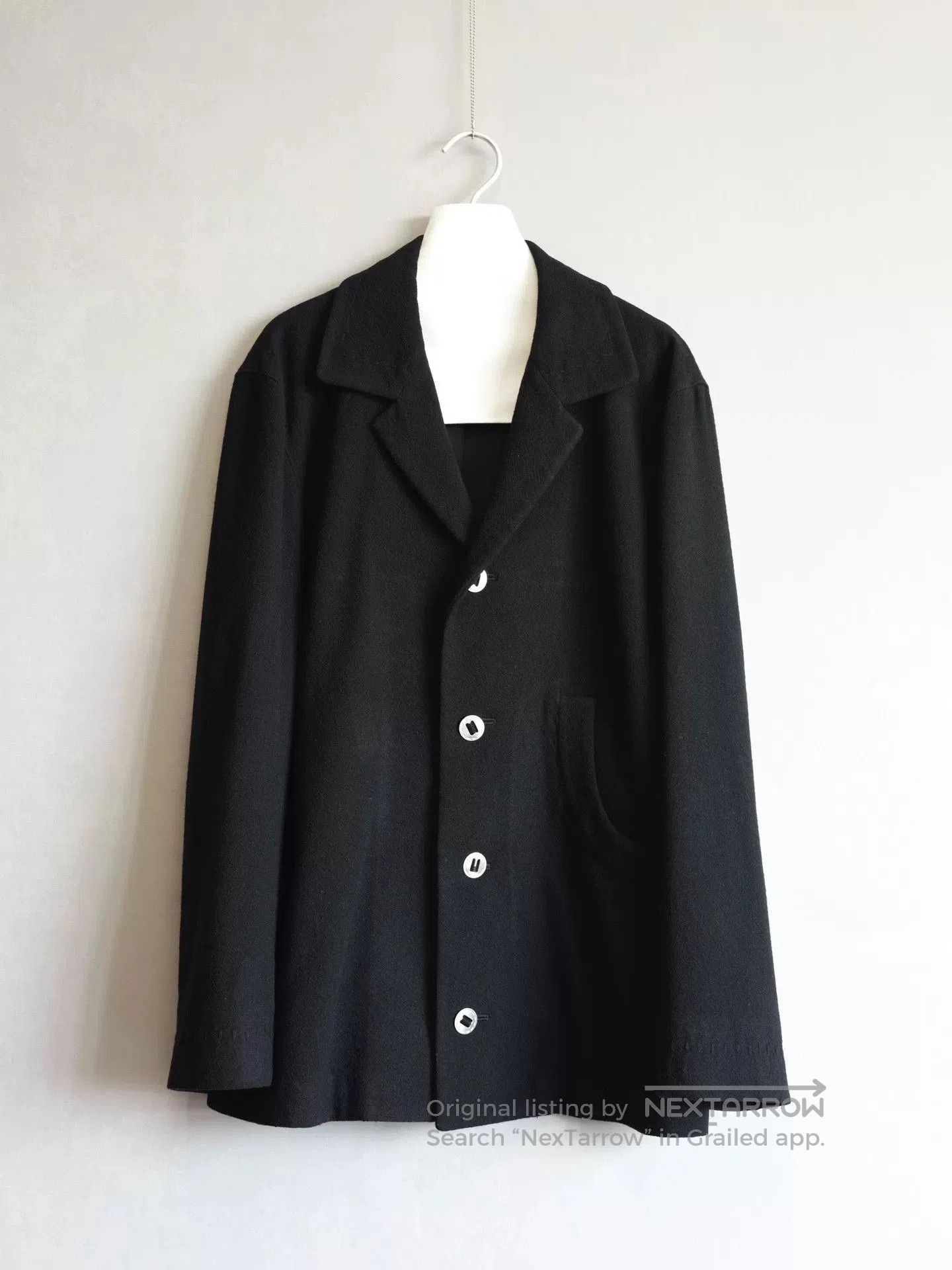 Yohji Yamamoto Silver Button Black Coat.