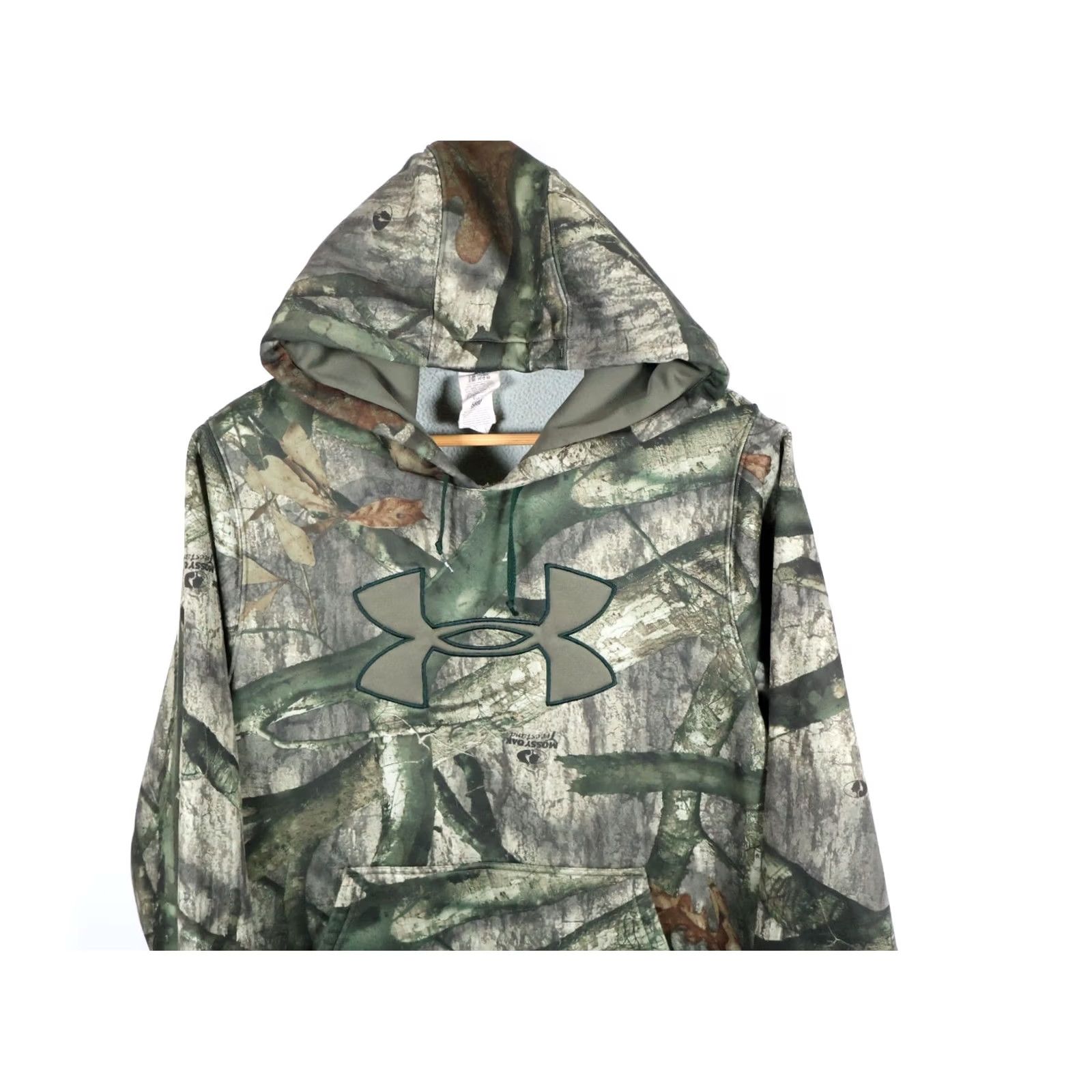 Under Armour Under armour Camouflage Hoodie Men's Medium Green Mossy Oak Tree Stand Camouflage Pullover Hooded Casual Regular Fit Logo Size US L / EU 52-54 / 3 - 4 Thumbnail