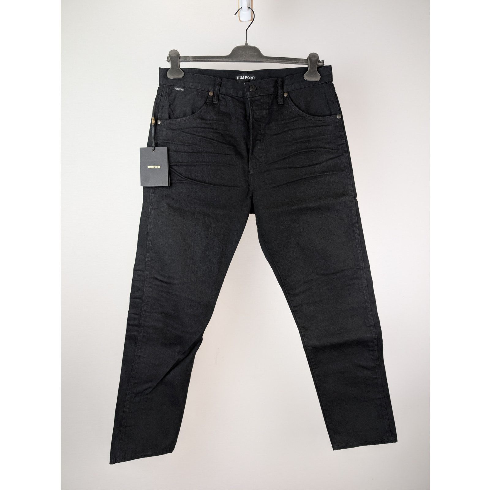 Tom Ford o1rshd1 Tapered Fit Denim Jeans in Black Size US 34 / EU 50 - 1 Thumbnail