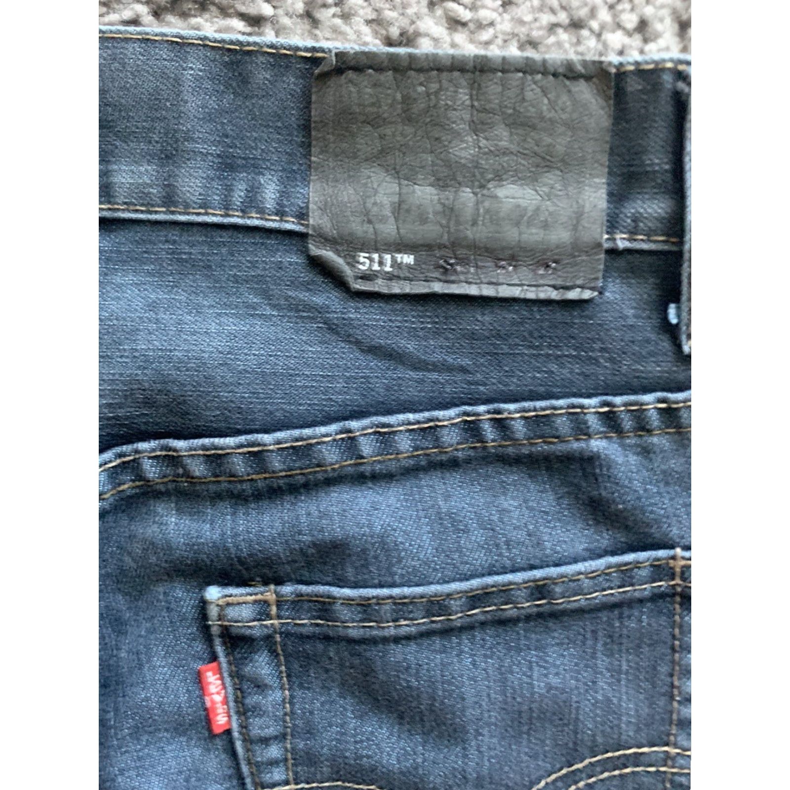 Levi's Levi's 511 Slim Jeans Boys Size 14R 27x27 Blue Cotton Blend Casual Size 36" / US 14 / IT 50 - 3 Thumbnail