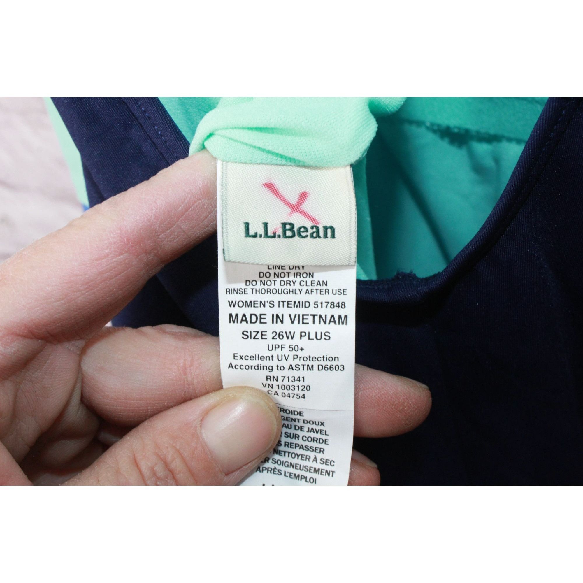 L.L. Bean LL Bean Women's New Currents Swimwear Scoopneck Tanksuit Size 3XL / US 20-22 - 7 Thumbnail