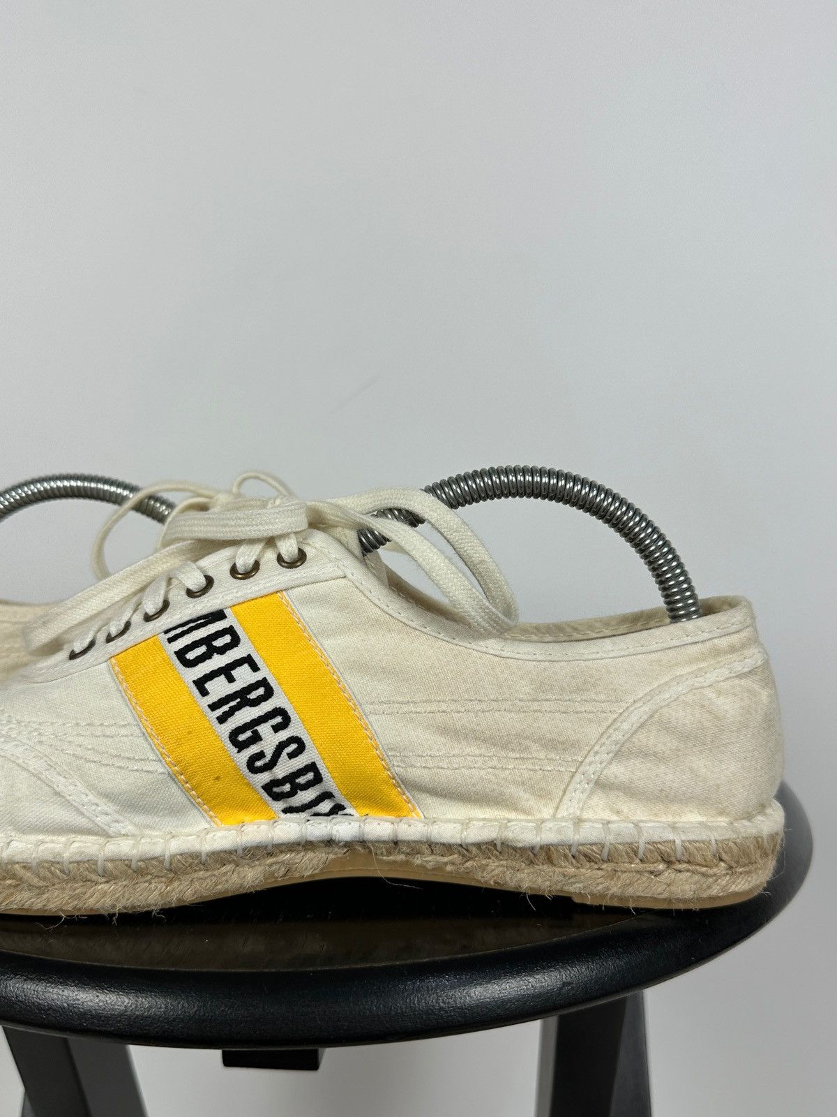 Dirk Bikkembergs Bikkembergs Lace Up Espadrilles Canvas Jute Sole Logo Stripe Size US 6 / EU 39 - 18 Thumbnail