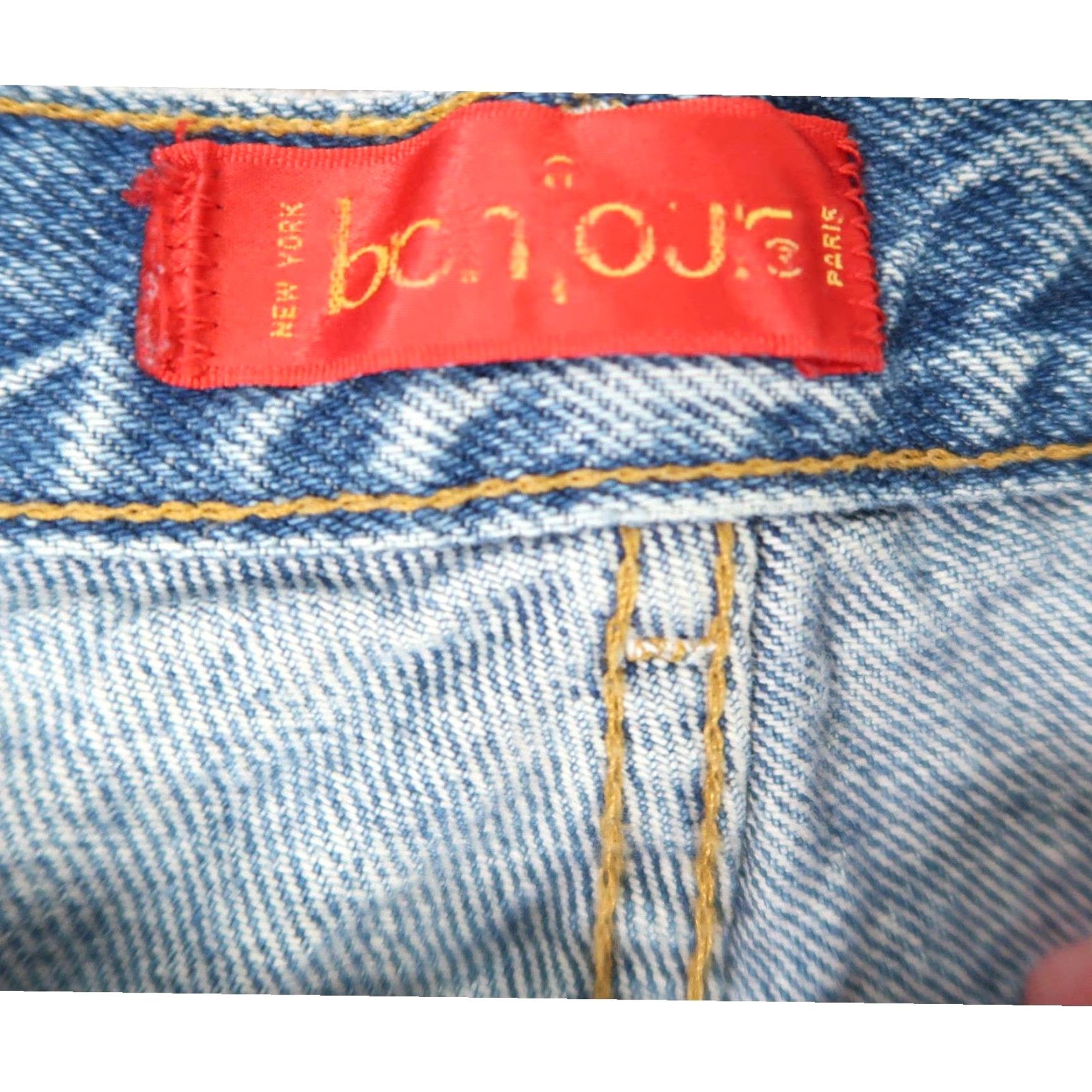 Vintage VINTAGE Bonjour 90s jeans Mom Jeans 30" Inseam 30" Cotton Blue Acid Wash High Rise Straight Leg Womens 14 Grunge Size 36" / US 14 / IT 50 - 6 Thumbnail