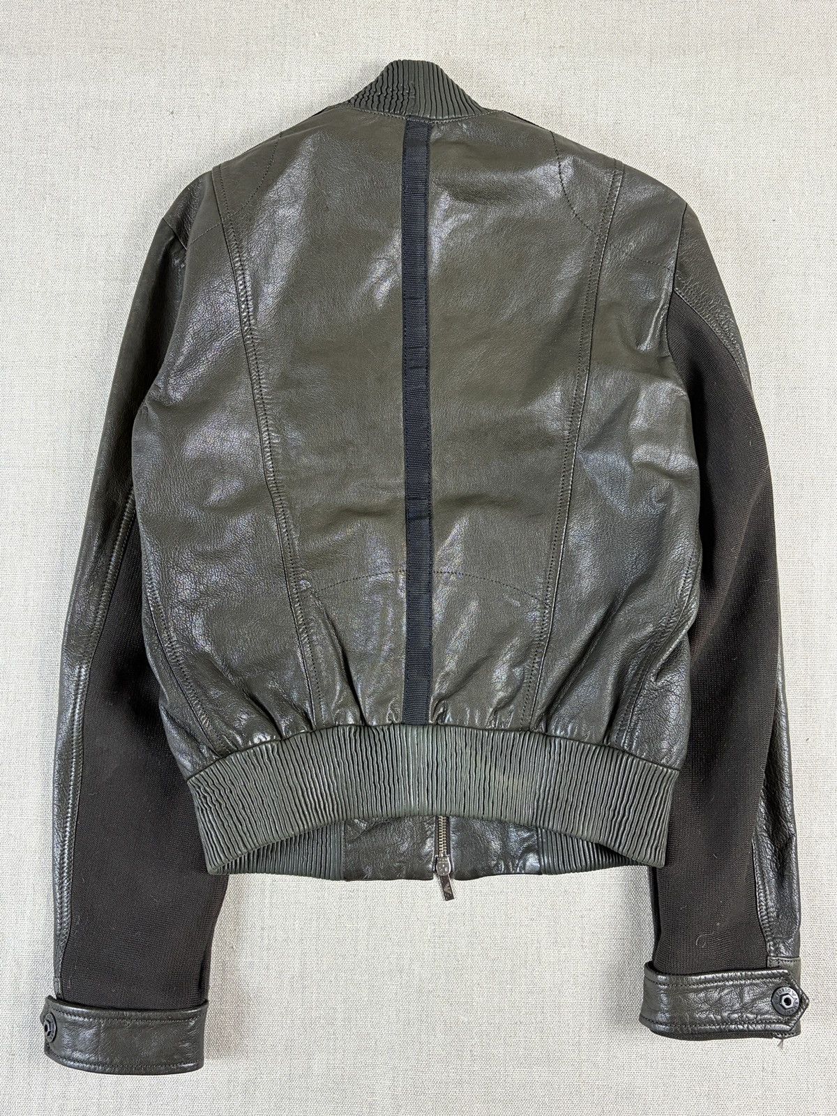 Emporio Armani Emporio Armani Moto Biker Jacket Vintage Archive Brown black Size M / US 6-8 / IT 42-44 - 2 Thumbnail