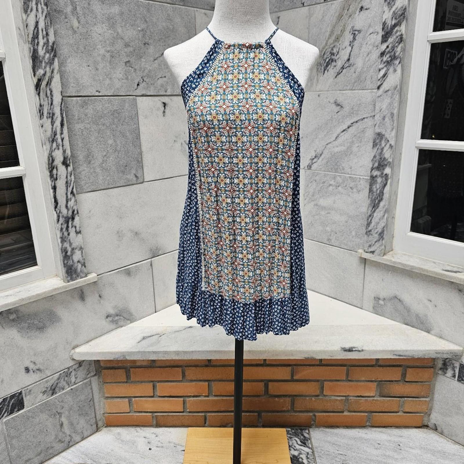 Designer Umgee U.S.A. Women's Floral Print Halter Dress Size S / US 4 / IT 40 - 1 Thumbnail