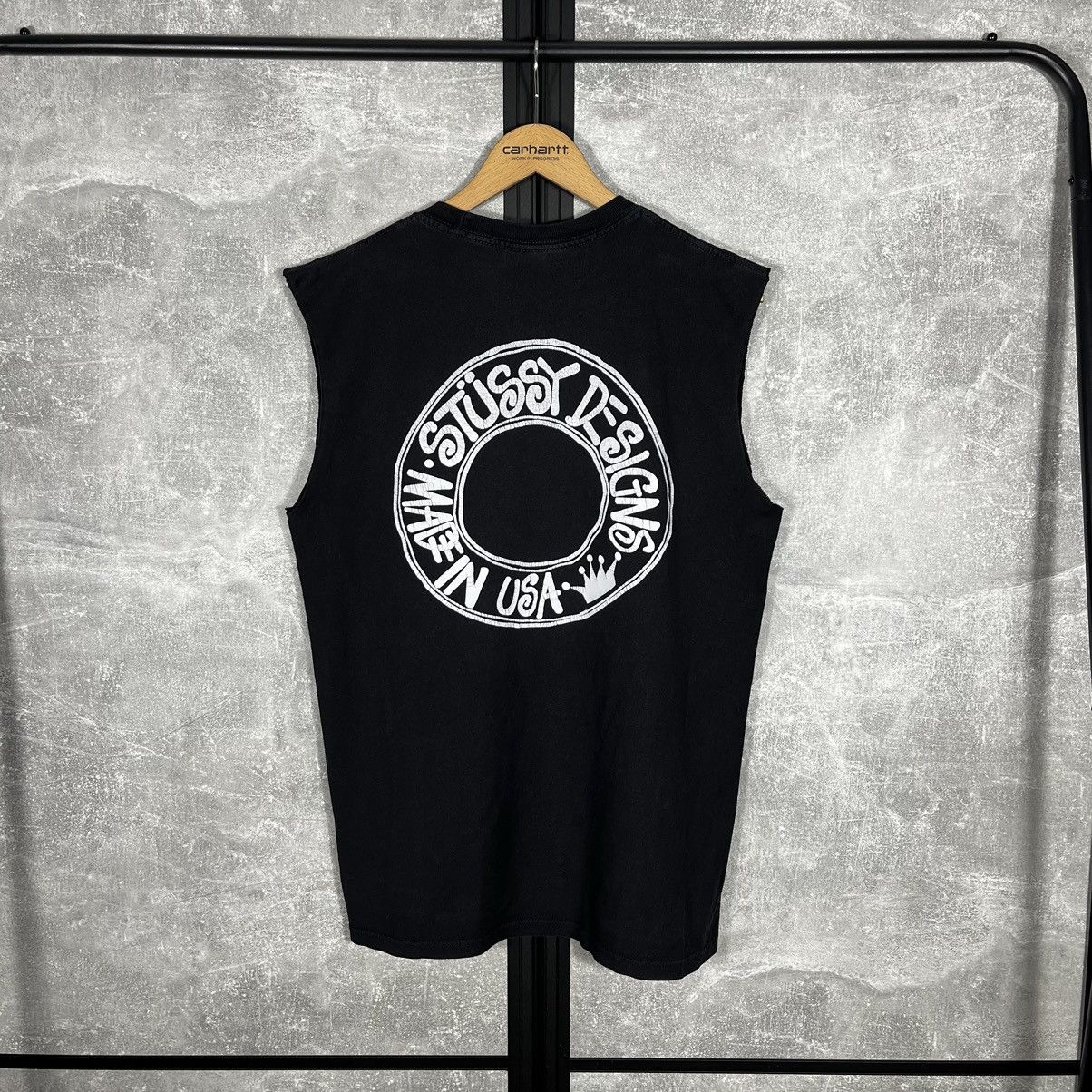 Stussy Stussy Tank Top Big Logo Vintage T-shirt Tee Rare Black USA Size US M / EU 48-50 / 2 - 1 Thumbnail
