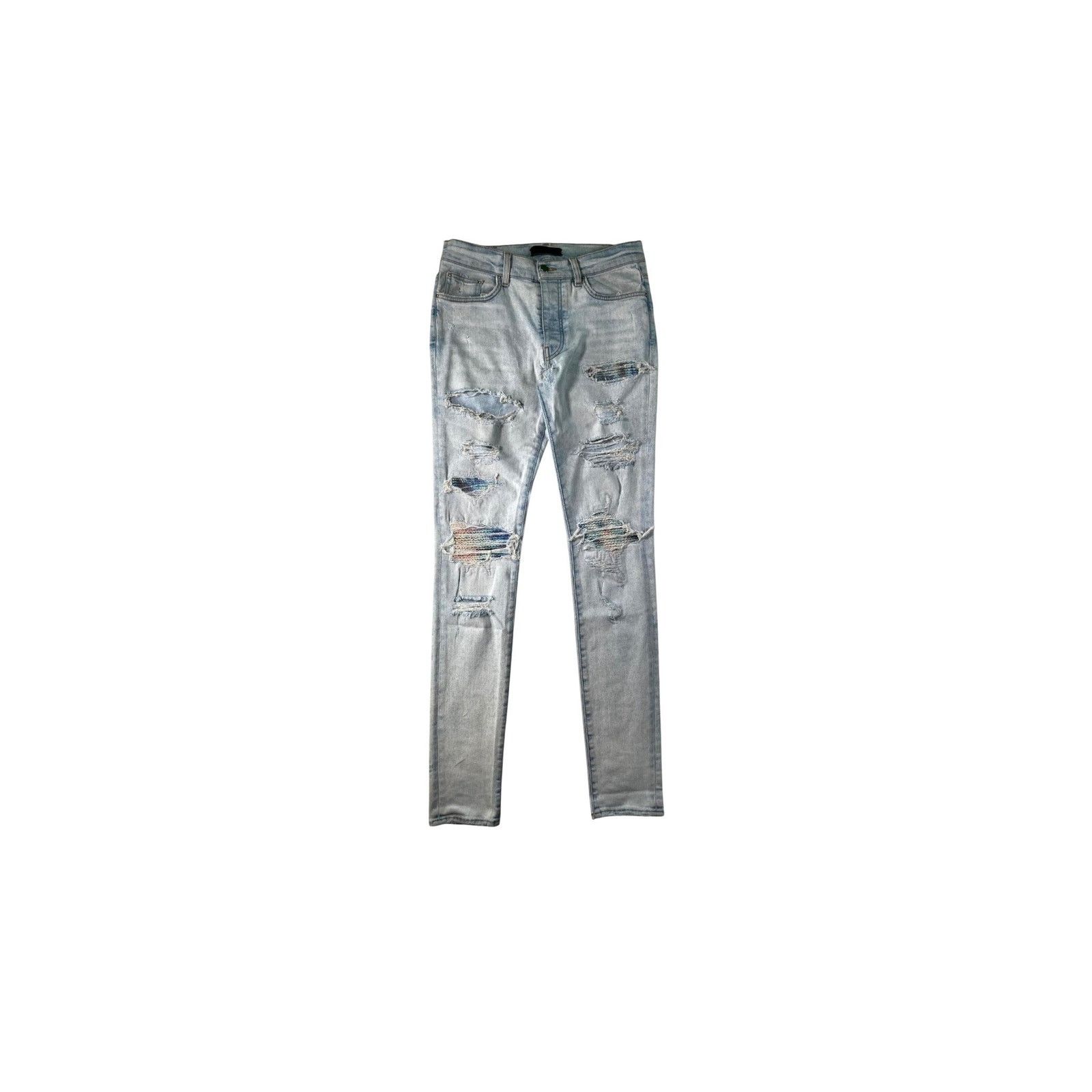 Amiri Amiri Tie Dye Patch "MX1" Light Wash Jeans Size US 32 / EU 48 - 1 Thumbnail