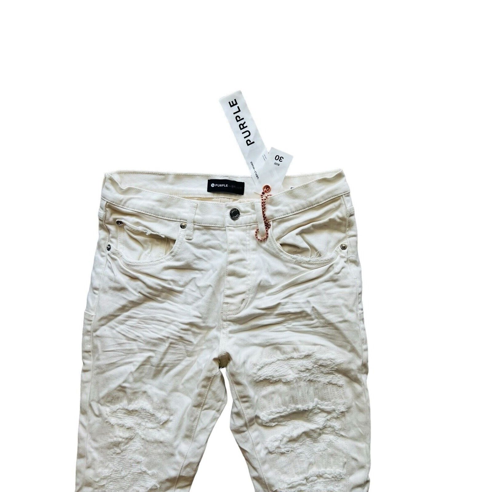 Purple Purple Brand Jeans Mens Slim Fit White P001 $265 Size 30/30 Size US 30 / EU 46 - 2 Thumbnail