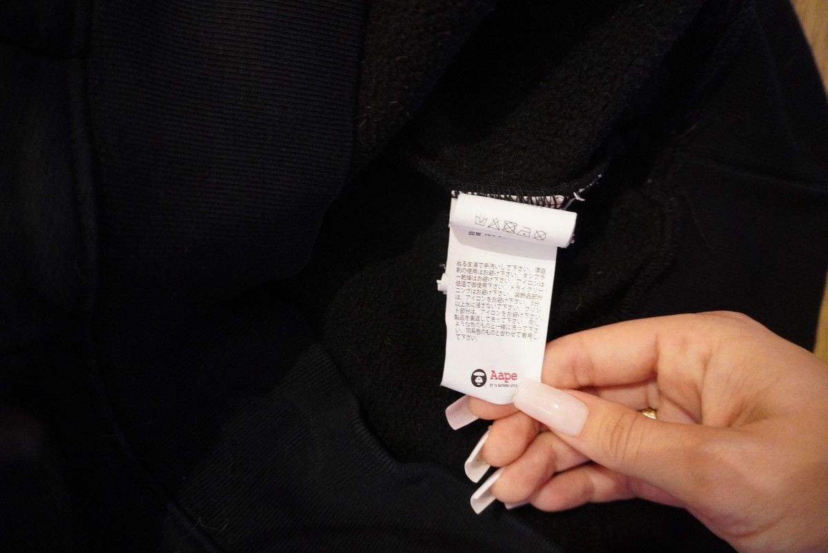 Aape AAPE By A Bathing Ape Black Hoodie with Camo Half Sleeve Size US S / EU 44-46 / 1 - 8 Thumbnail