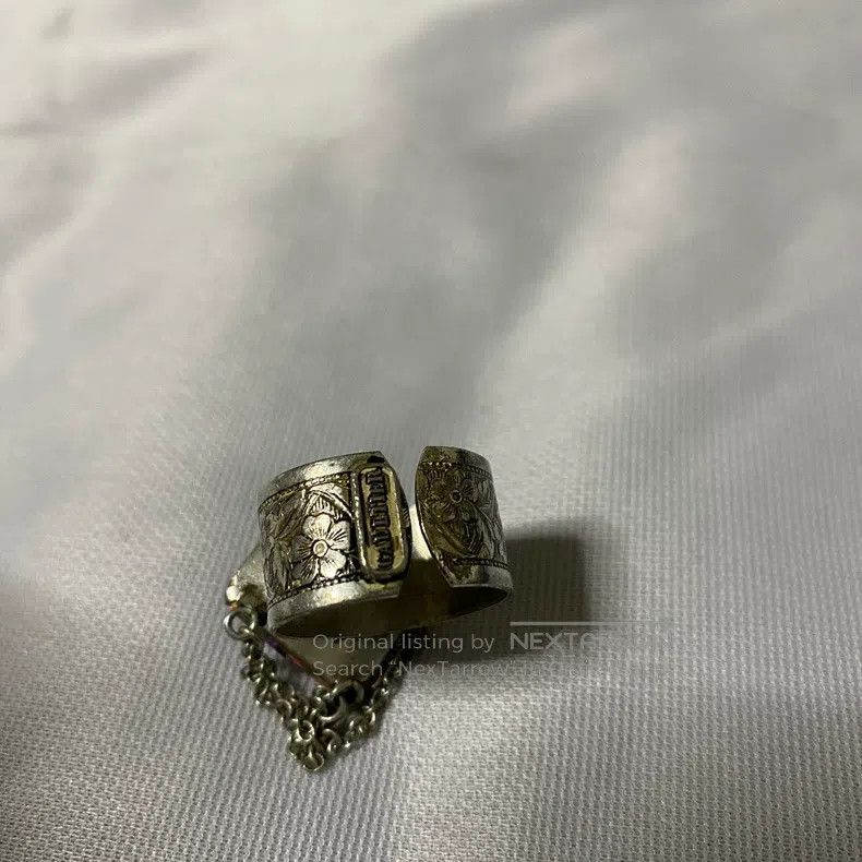 Jean Paul Gaultier Jean Paul Gaultier Carved Gemstone Chain Ring Size ONE SIZE - 3 Thumbnail