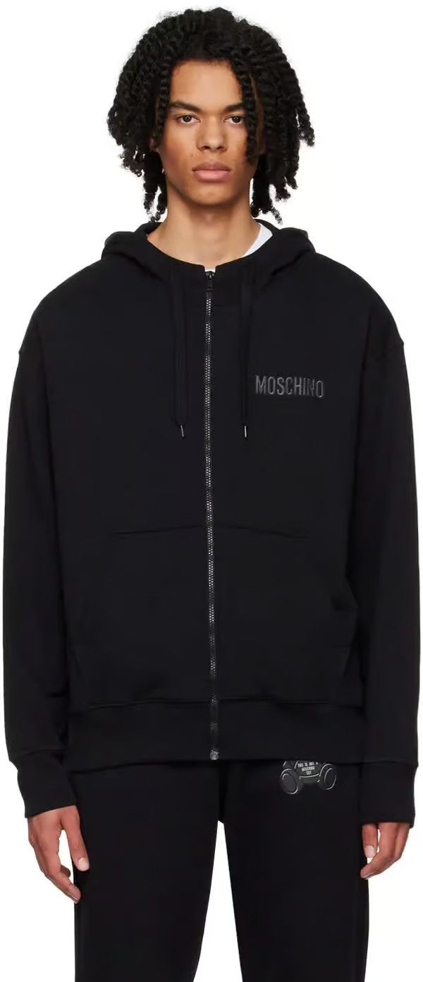 Moschino o1y0225 Logo Hoodie in Black Size US M / EU 48-50 / 2 - 1 Thumbnail