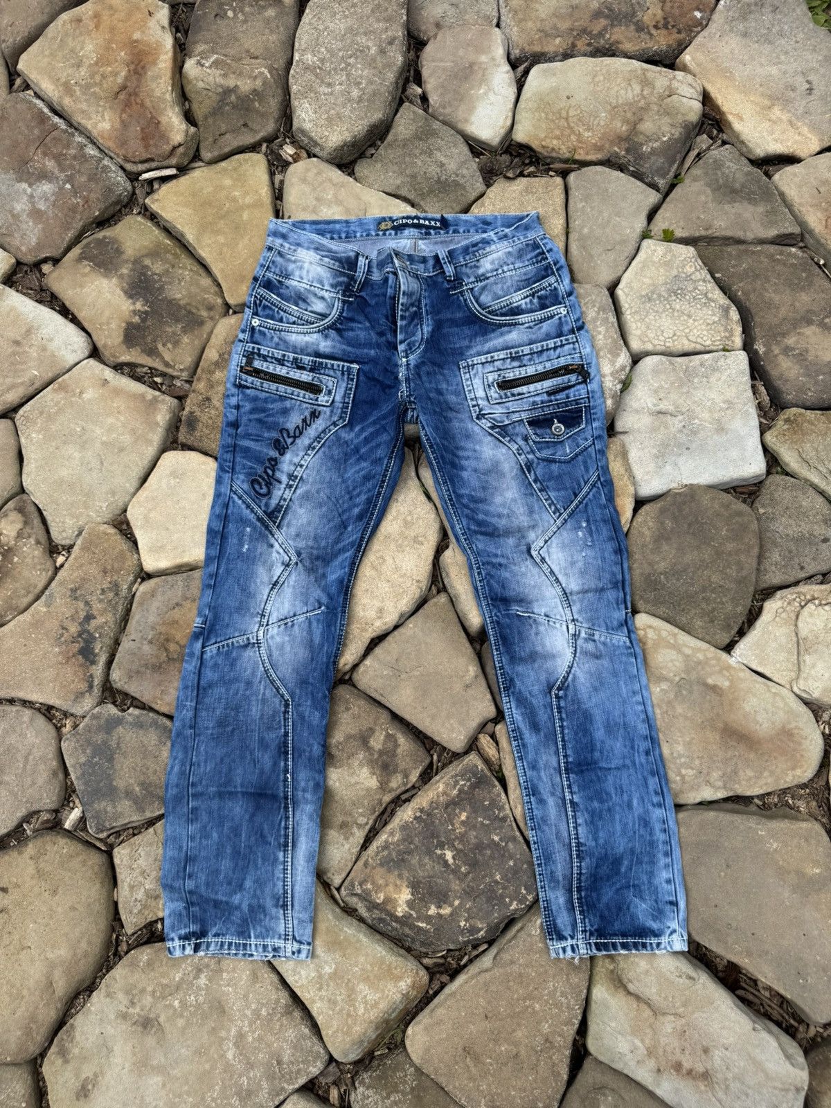Vintage Vintage Cipo Bax Distressed Patchwork Y2k Rap Pants Size US 34 / EU 50 - 1 Thumbnail