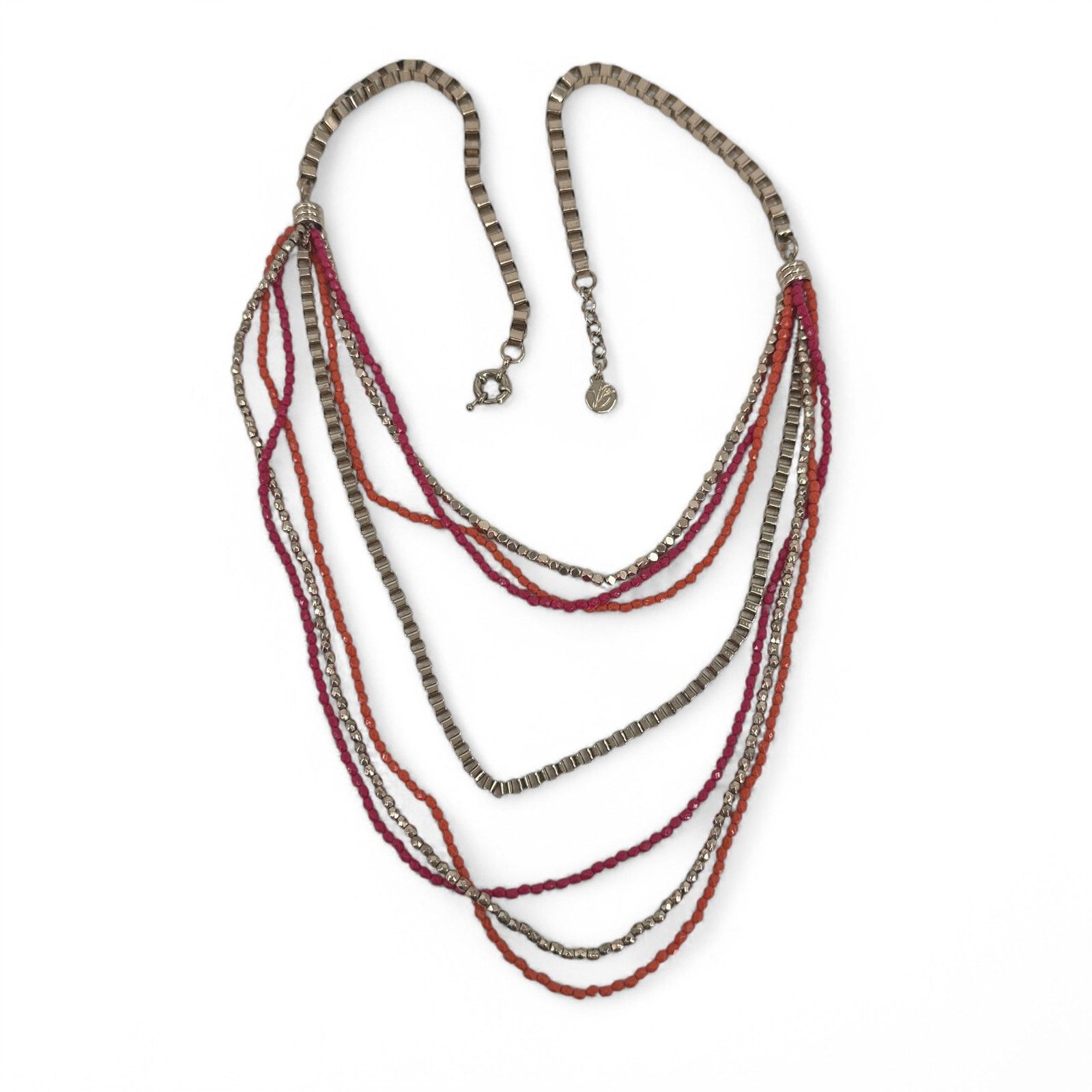 Vera Bradley Vera Bradley Necklace Multi Strand Pink Orange Gold Tone Size ONE SIZE - 2 Thumbnail