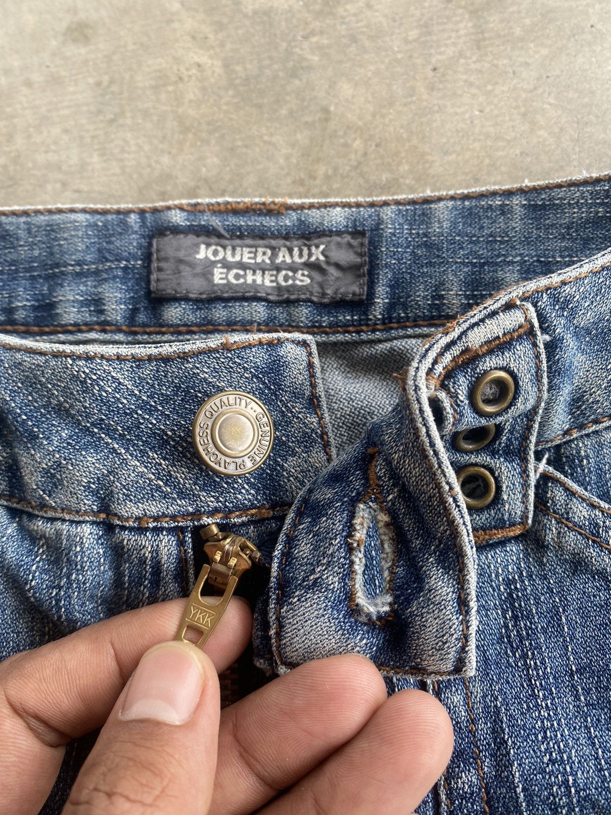 Hysteric Glamour × If Six Was Nine × Tornado Mart Japanese Jouer Aux Echecs Python Stretch Flare Jeans Size US 27 - 7 Thumbnail