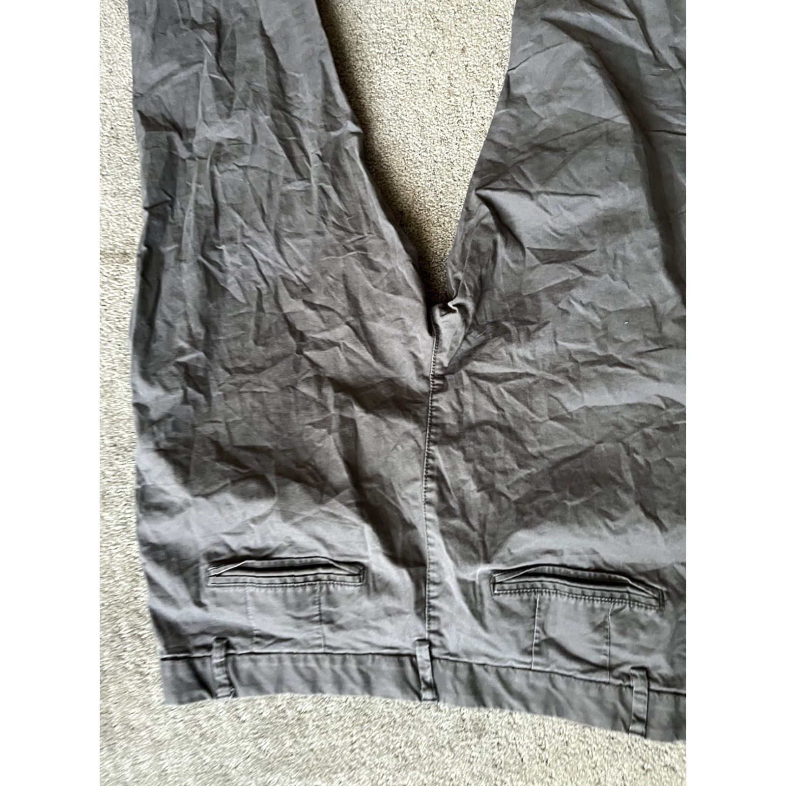 Denim & Co. Denim Co. Pants Men's Slim Stretch Chino 36x30 Gray Flat Front Slash Pocket Size US 36 / EU 52 - 4 Thumbnail