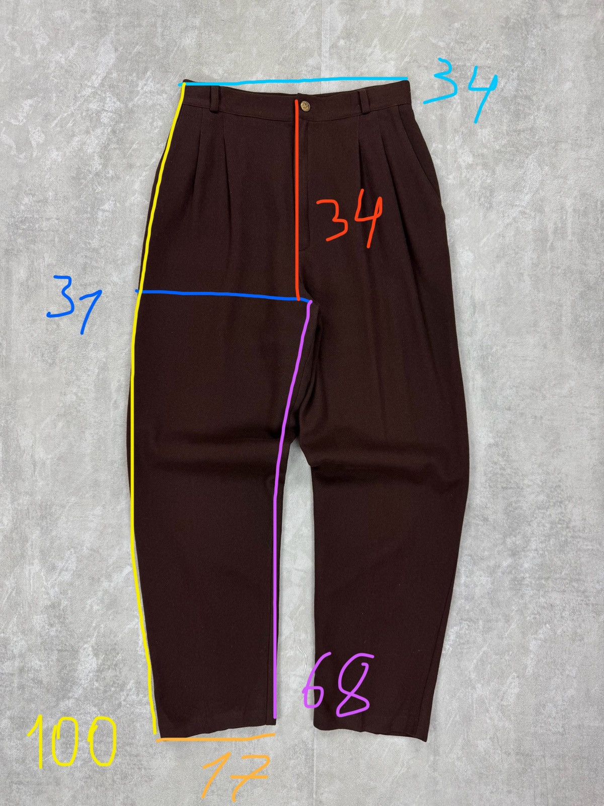 Other Fundamental things wool brown pleated trousers pants Size 24" / US 00 / IT 34 - 13 Thumbnail