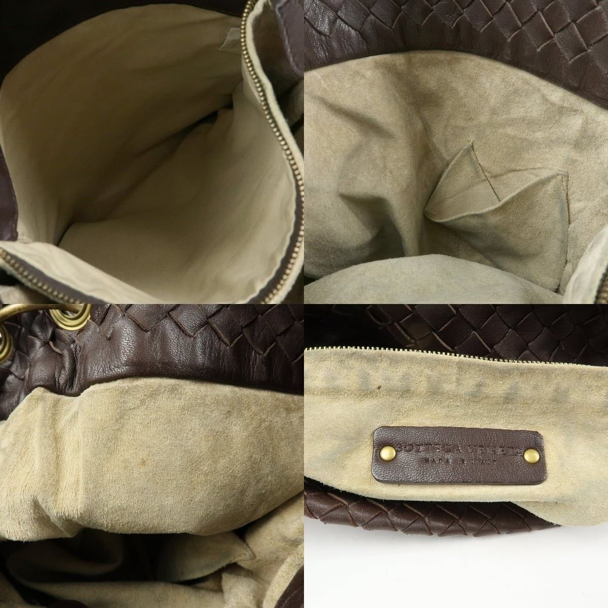 Bottega Veneta Bottega Veneta Intrecciato Lambskin Shoulder Bag Brown Size ONE SIZE - 7 Thumbnail