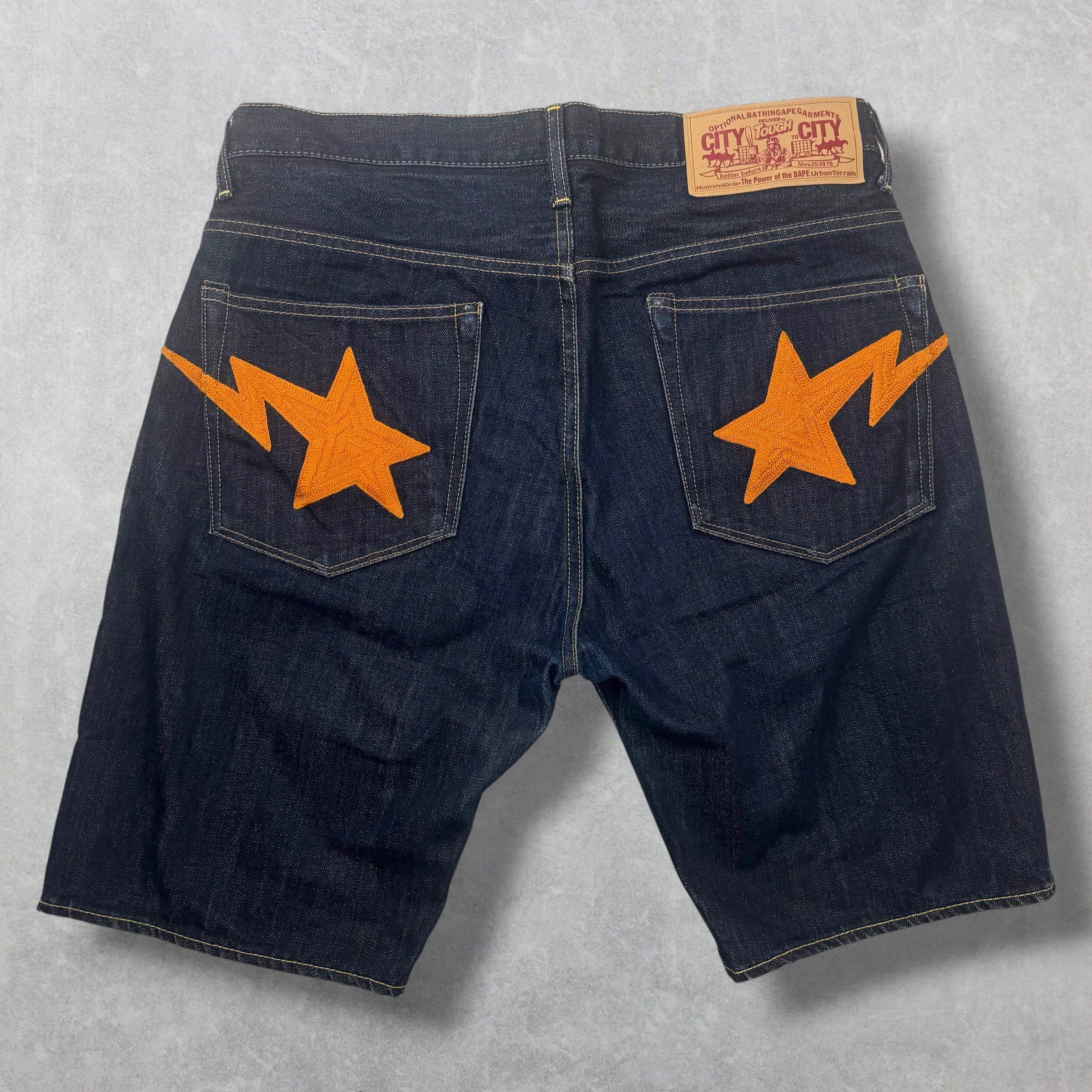 Bape Bape Sta Denim Shorts M Size US 32 / EU 48 - 1 Thumbnail