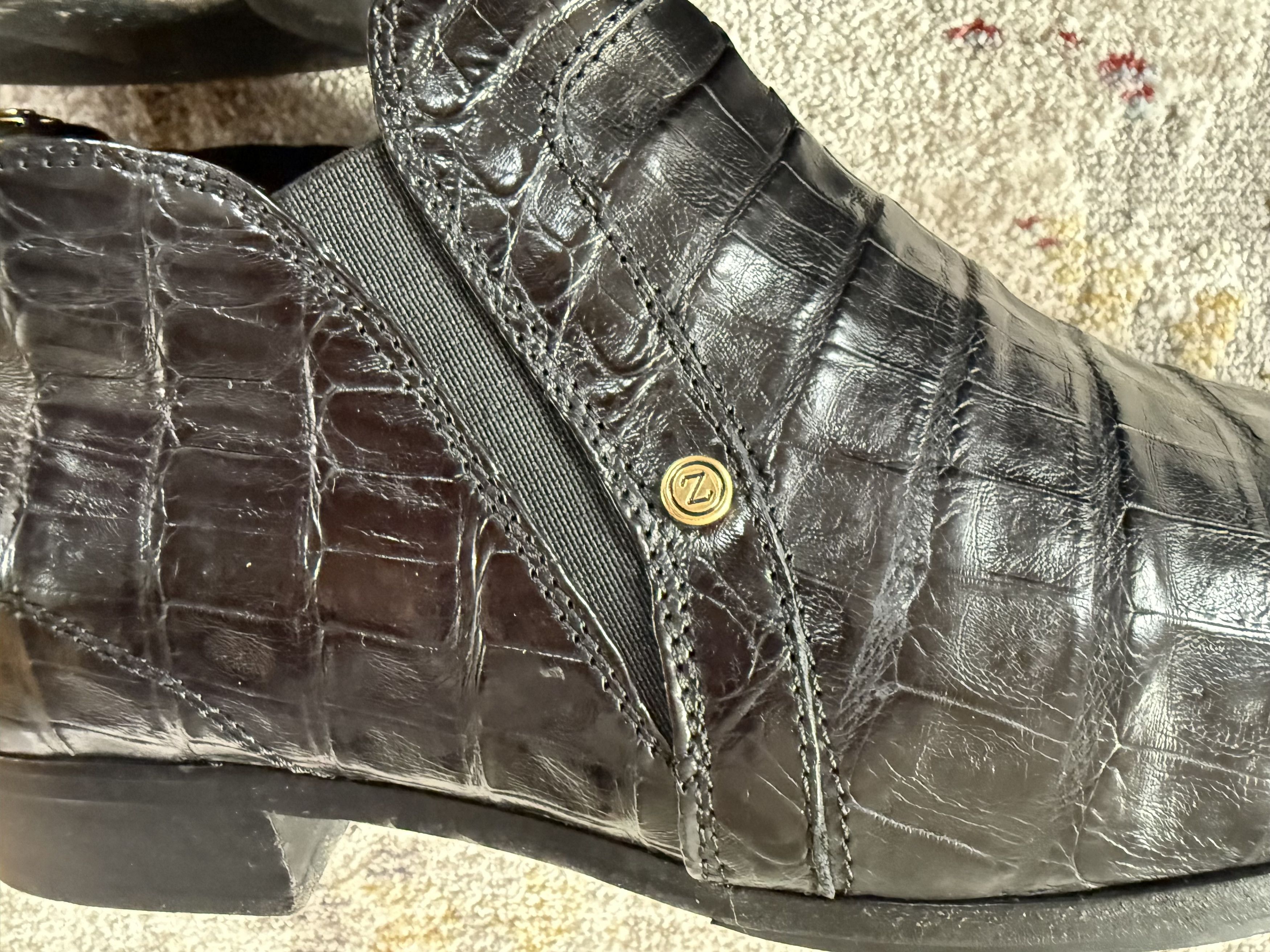 Zilli ZILLI Crocodile Leather Chelsea Boots, Insulated inside Size US 7.5 / EU 40-41 - 6 Thumbnail