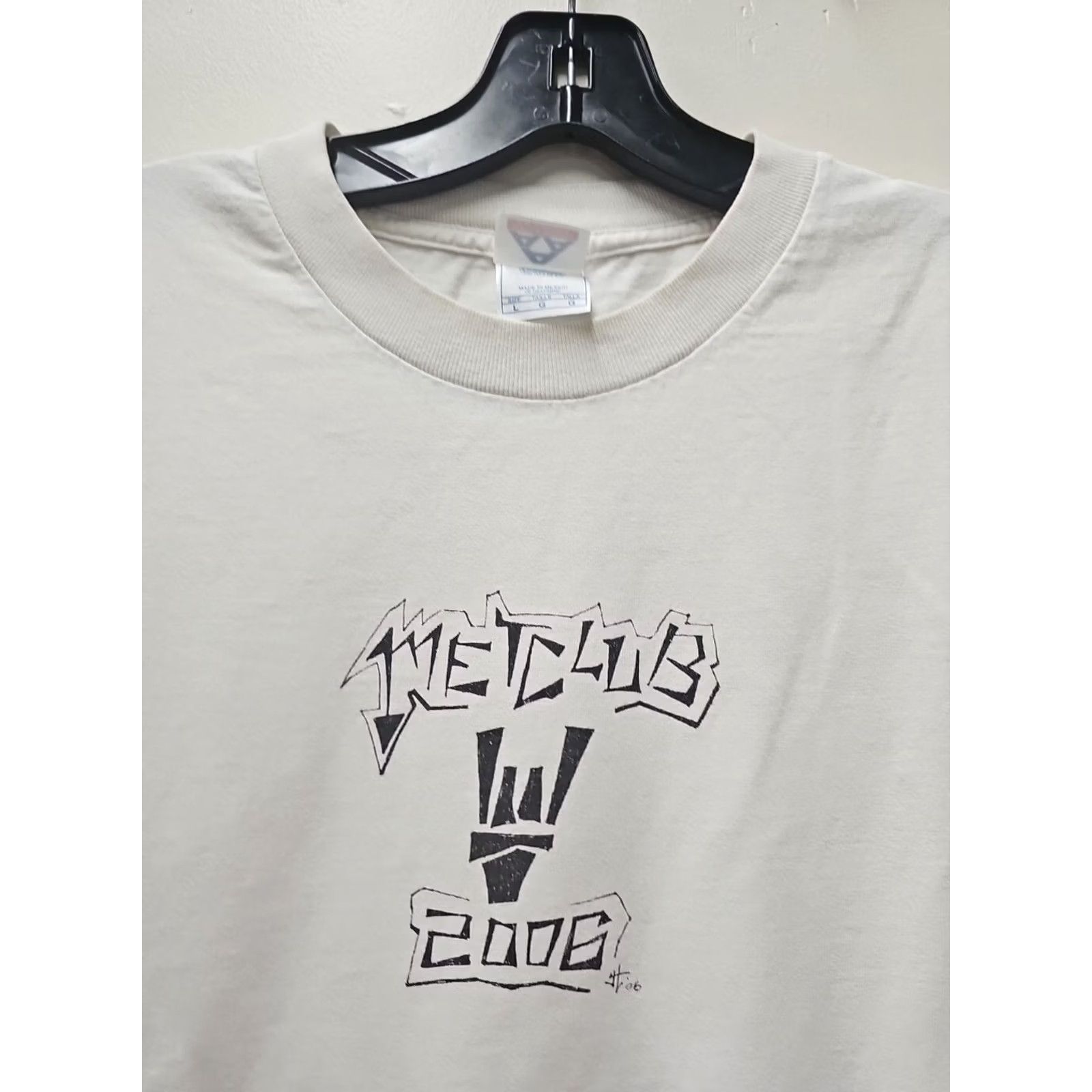 Vintage VINTAGE Metallica Shirt Mens Band Tee White L Over Print Metclub 2006 Hell Yea Size US L / EU 52-54 / 3 - 3 Thumbnail