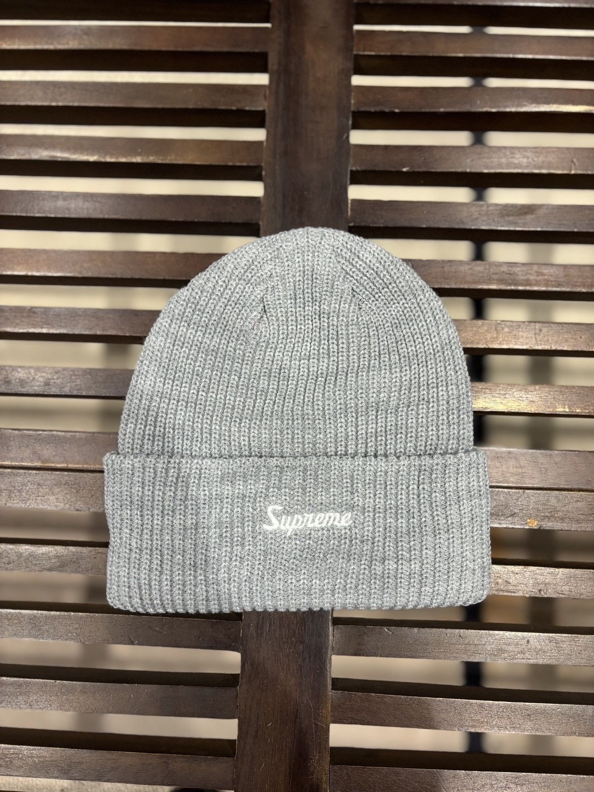 Supreme DS Supreme Crochet Beanie Heather Grey | Grailed