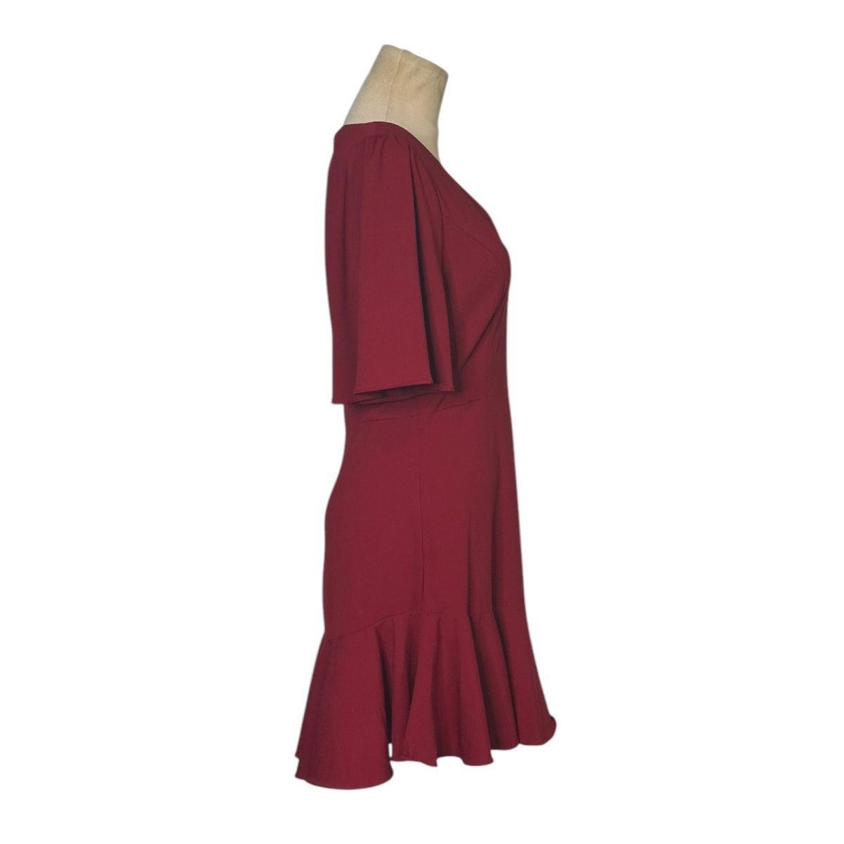 Forever 21 Forever 21 burgundy flouncy hem sheath mini dress size Small Size S / US 4 / IT 40 - 7 Thumbnail