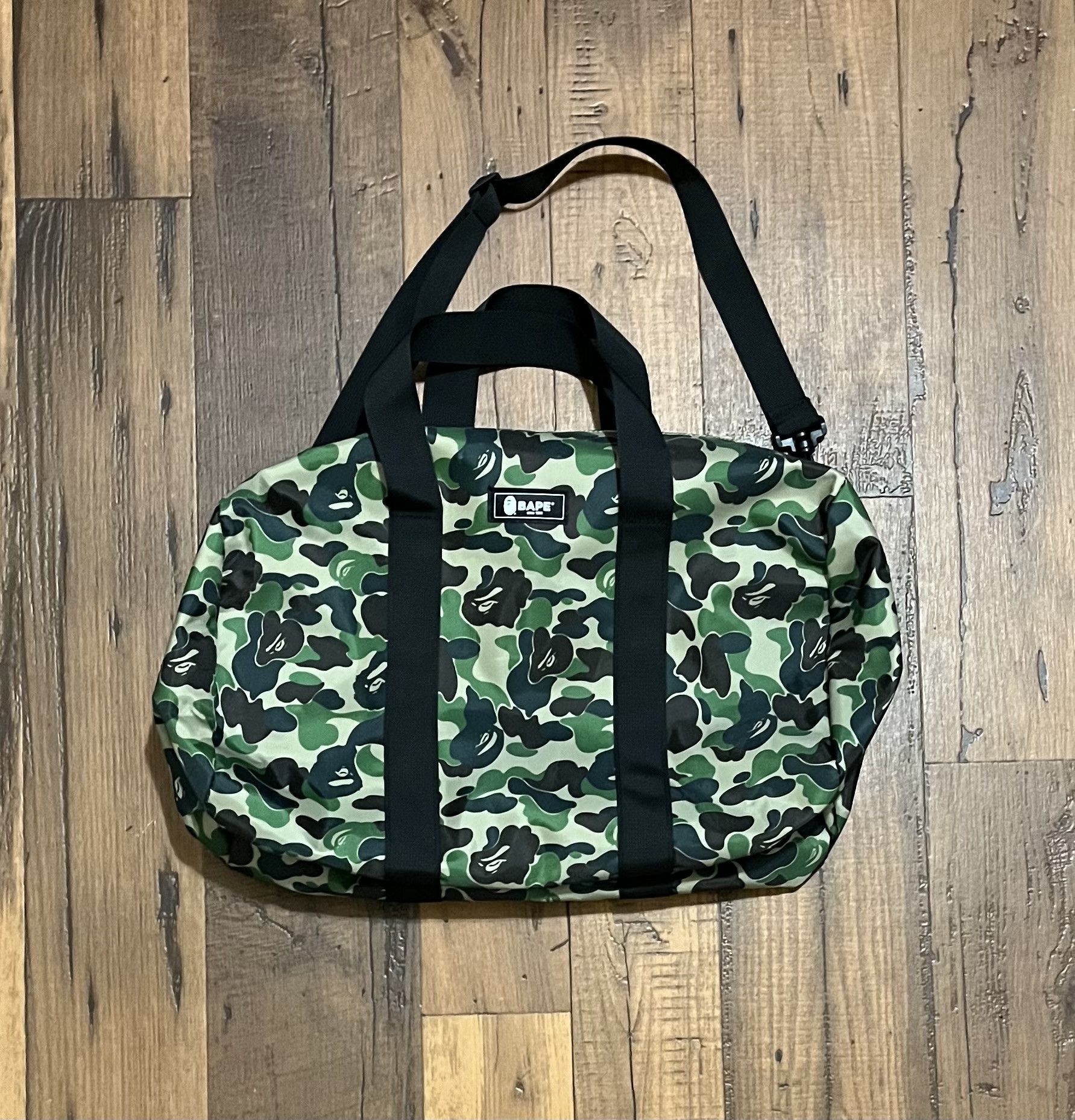 image of Bape Camo Duffle Tote Carry Bag, Men's