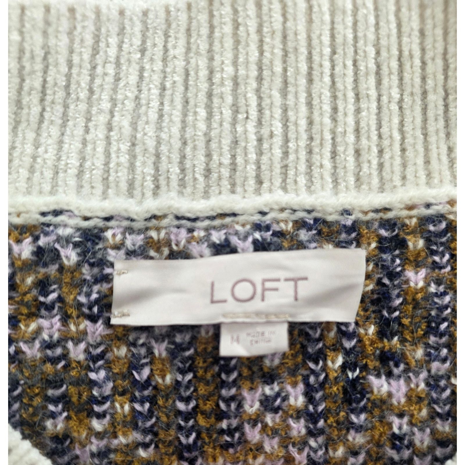 Loft LOFT Floral Boho Sweater Womens Medium Soft Knit Scoop Neck Size M / US 6-8 / IT 42-44 - 6 Thumbnail