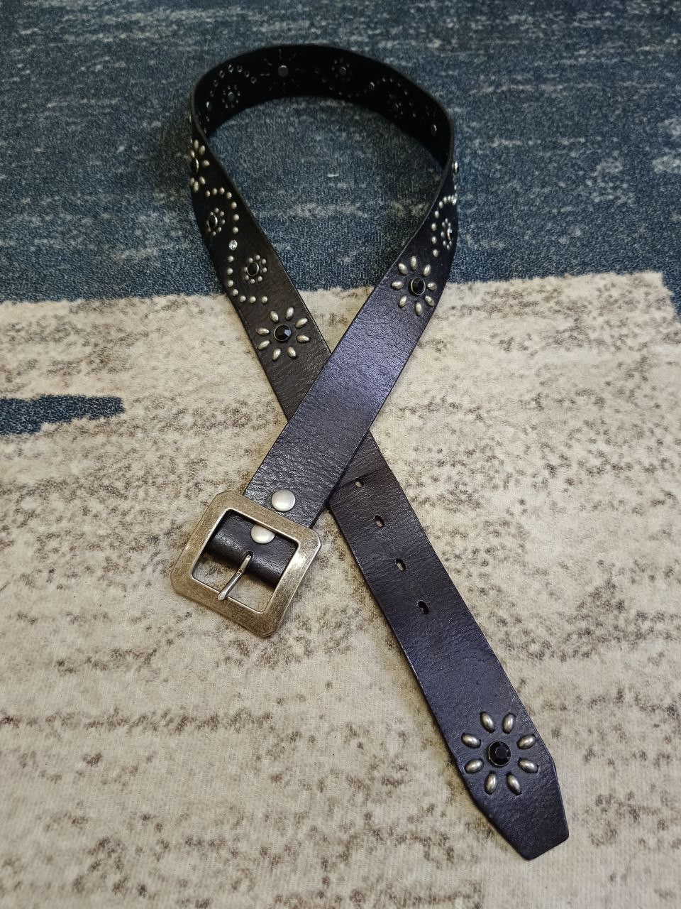 Leather BUONA STUDDED LEATHER BELT(SIZE 28-33 INCH) Size ONE SIZE - 3 Thumbnail