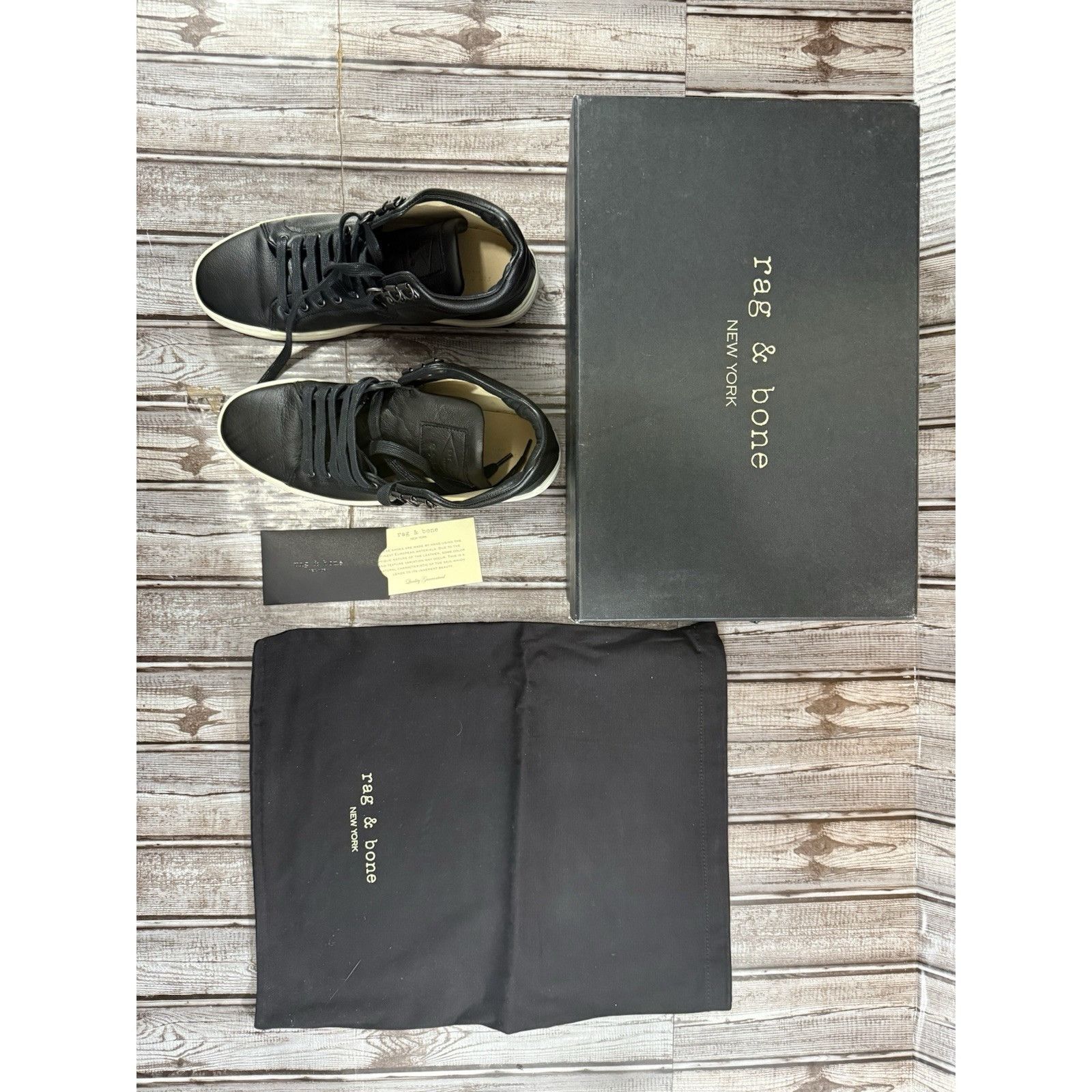 Rag & Bone Rag & Bone Kent High Top Leather Sneakers Size 37.5 US 7.5 Size US 7.5 / IT 37.5 - 3 Thumbnail