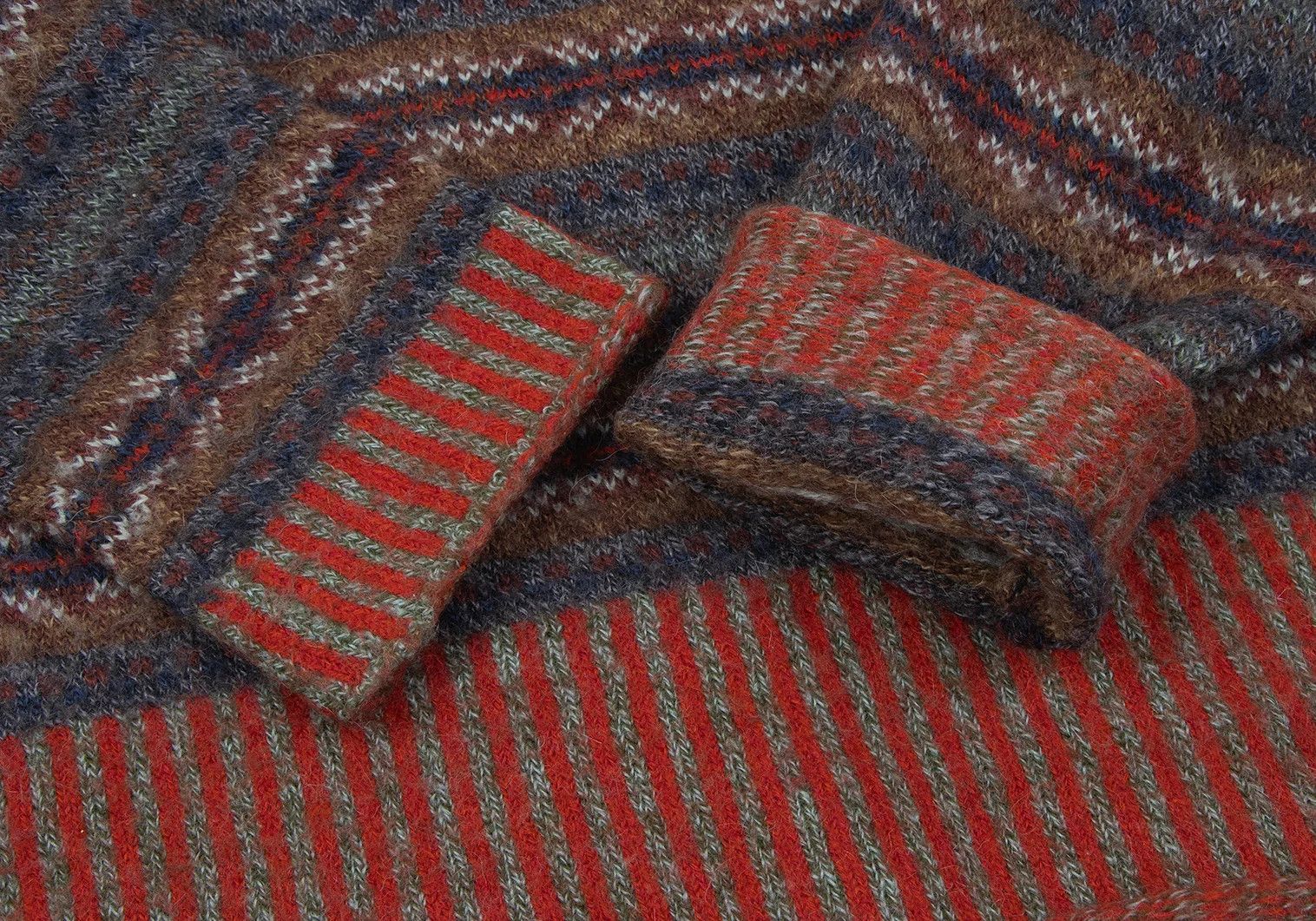 Comme des Garcons Homme Plus Nordic Knit Alpaca Blend Sweater in Multicolor Size US M / EU 48-50 / 2 - 4 Thumbnail