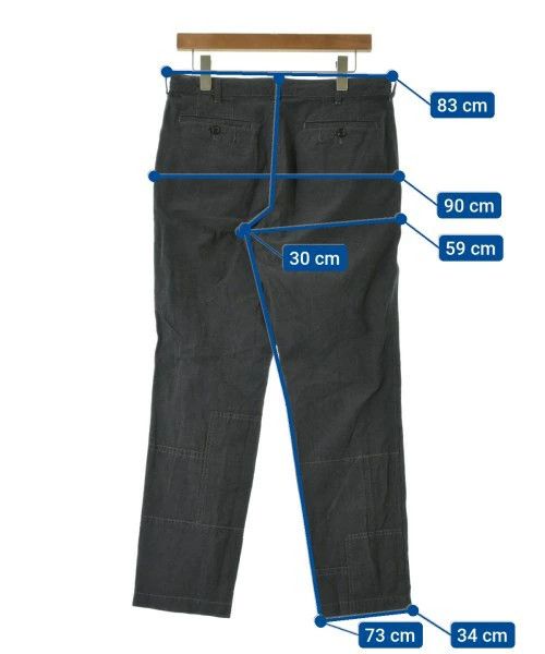 Comme des Garcons Homme Casual Pants Nylon Cotton Zip Ply Full Length Dark Gray Size US 33 - 3 Thumbnail